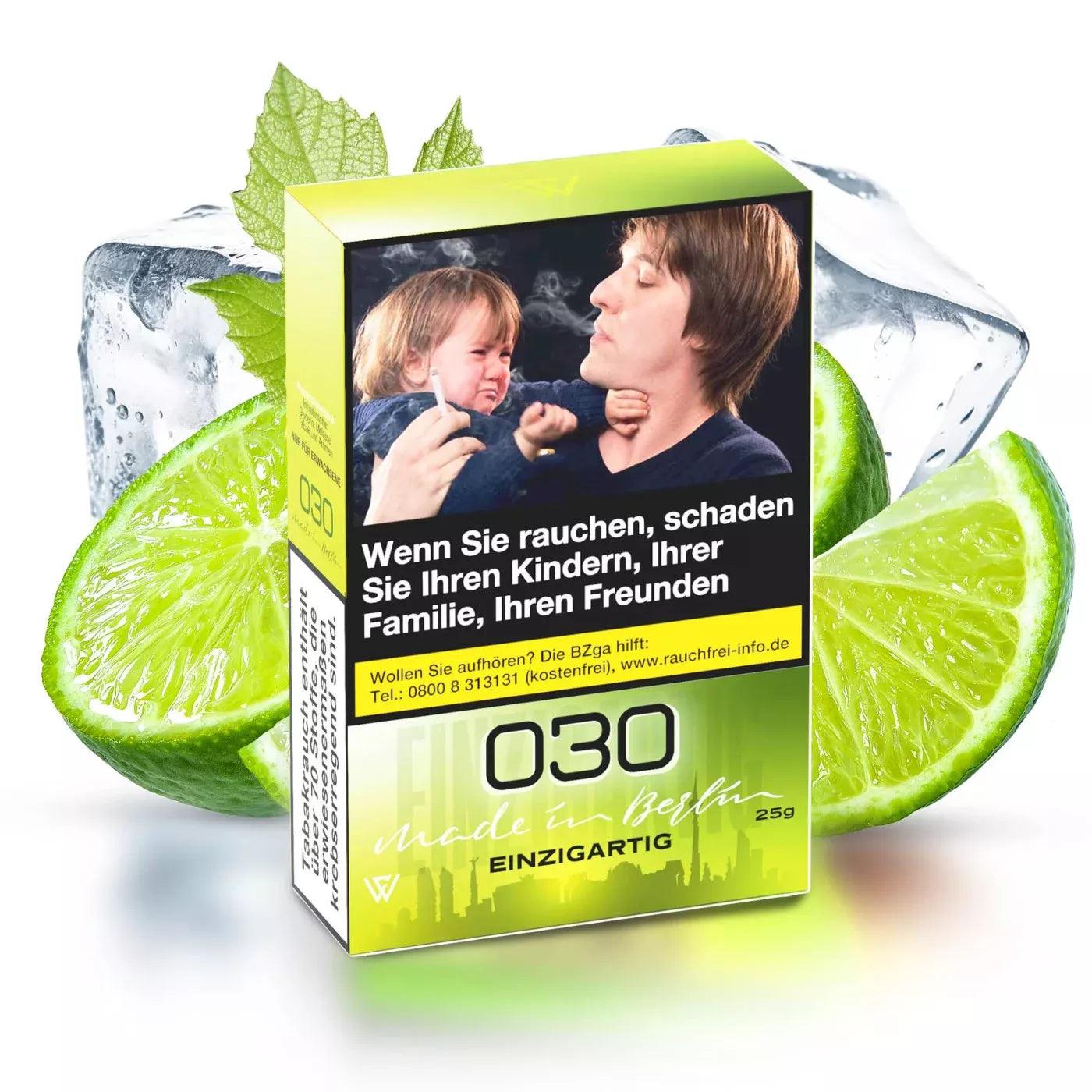 030 Made in Berlin Tabak Einzigartig 25g - Limette & Minze - Dschinni GmbH