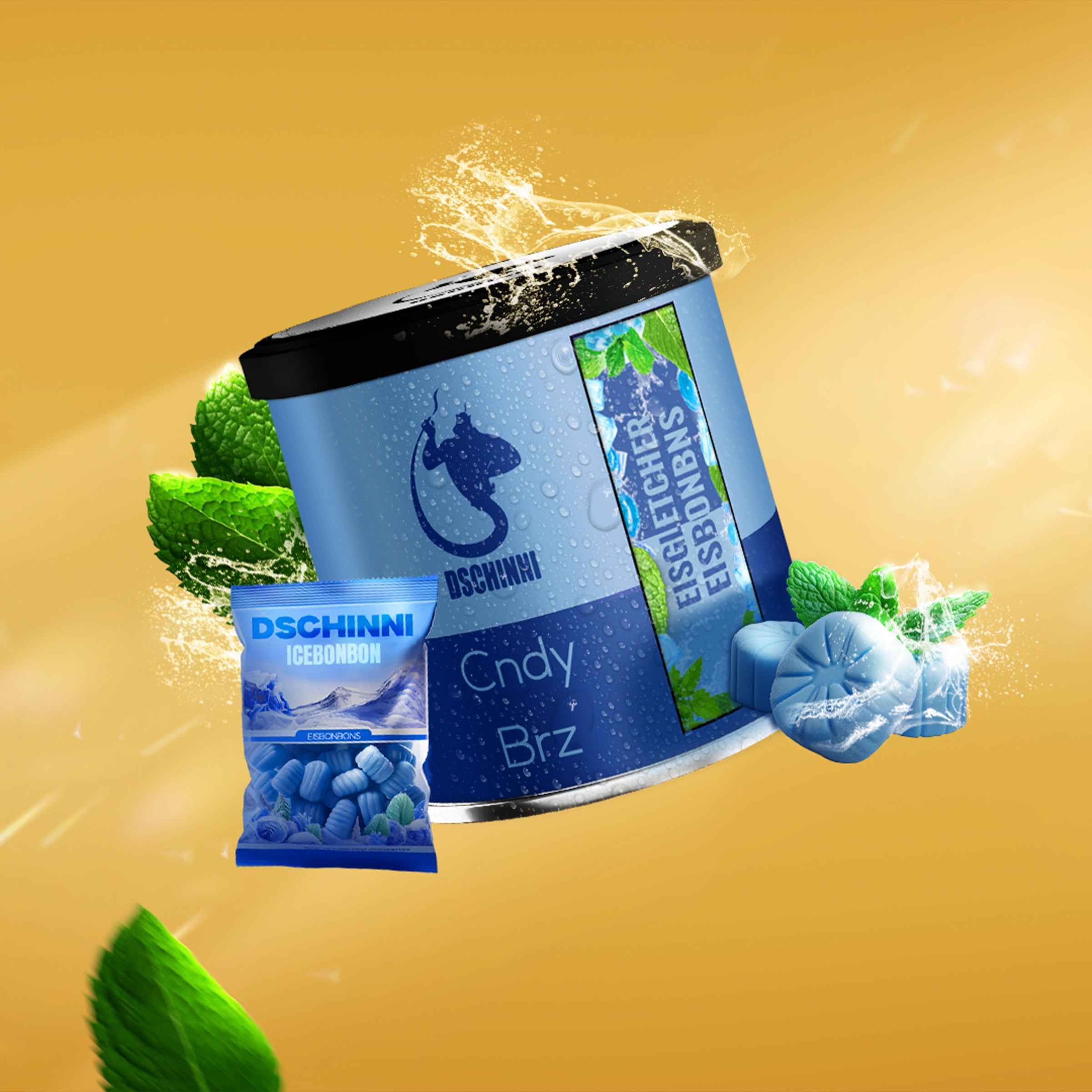 Dschinni 65g Pfeifentabak - Candy Breeze - Eisgletscher Bonbons - Dschinni Shisha