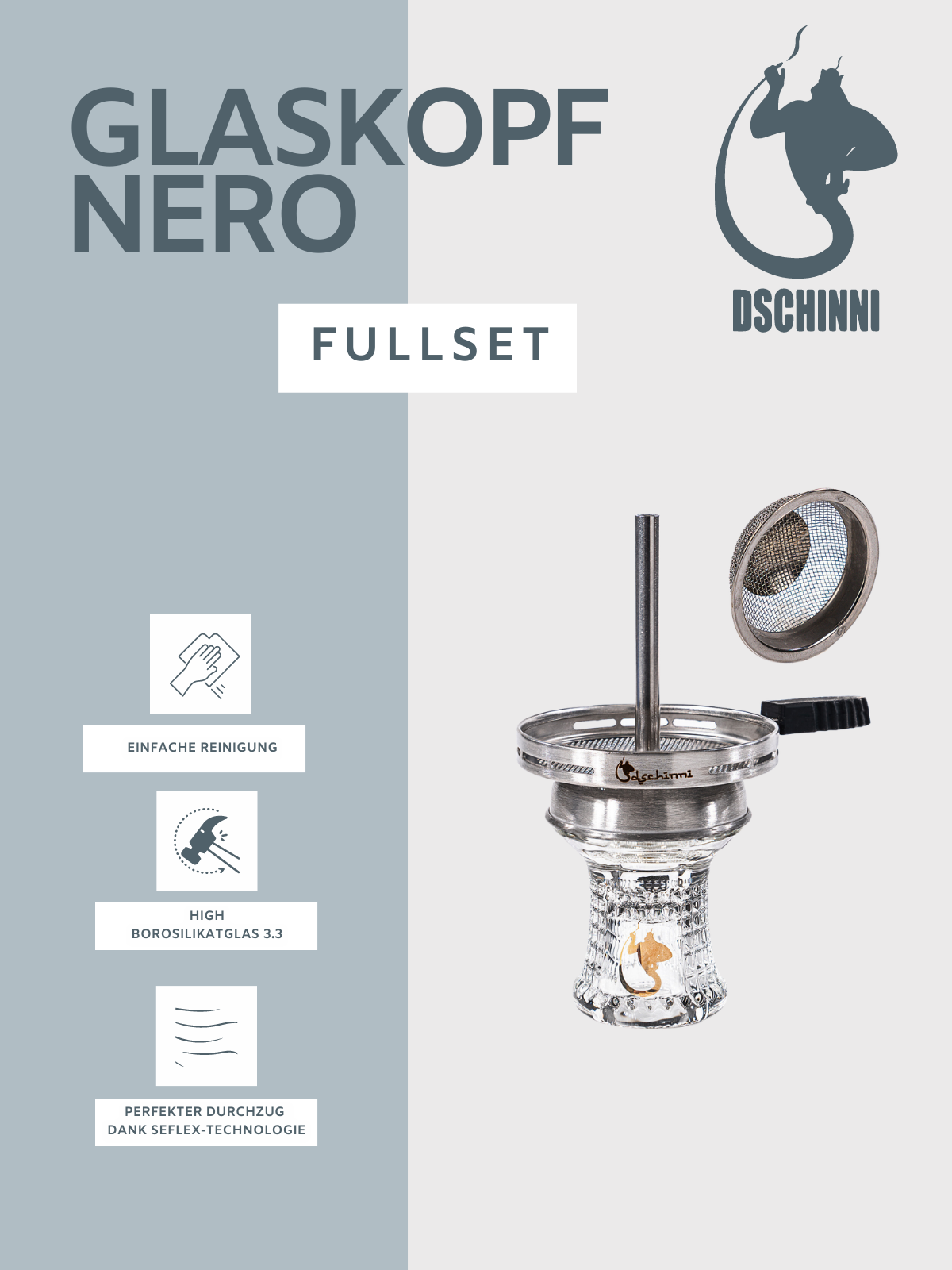 Dschinni Nero Glaskopf, mobil