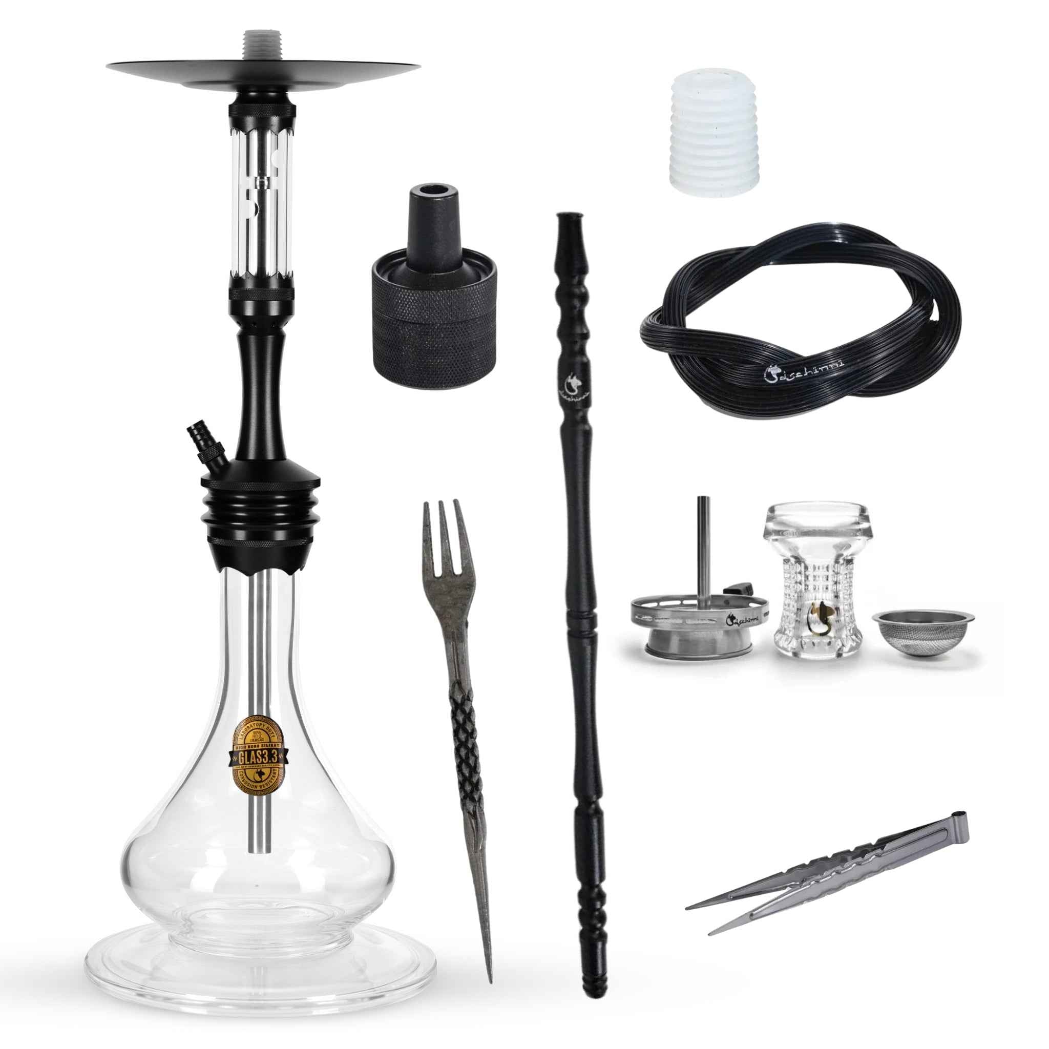 Dschinni Foxx Shisha Komplett Set L | Schwarz - Dschinni Shisha