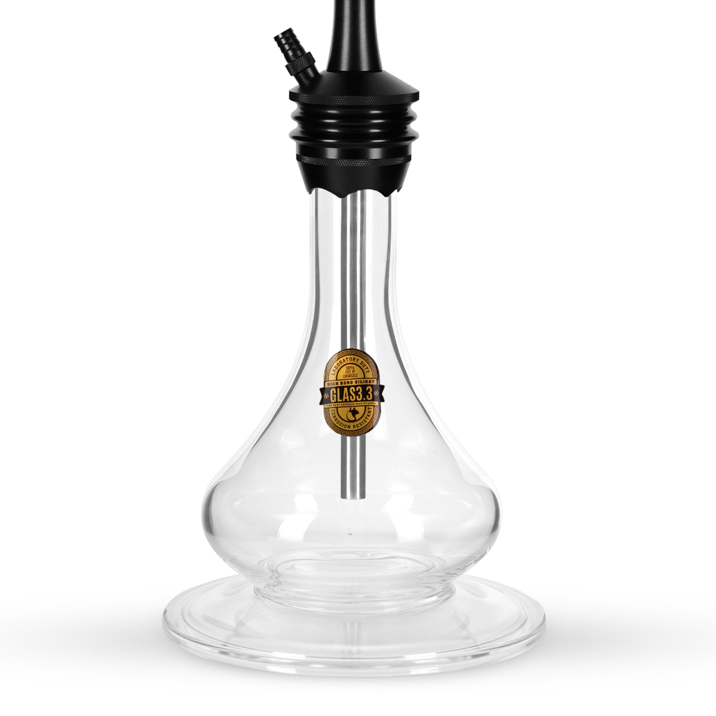 Dschinni Foxx Shisha Blow Off Schwarz Wasserpfeife High borosilikatglas Bowl