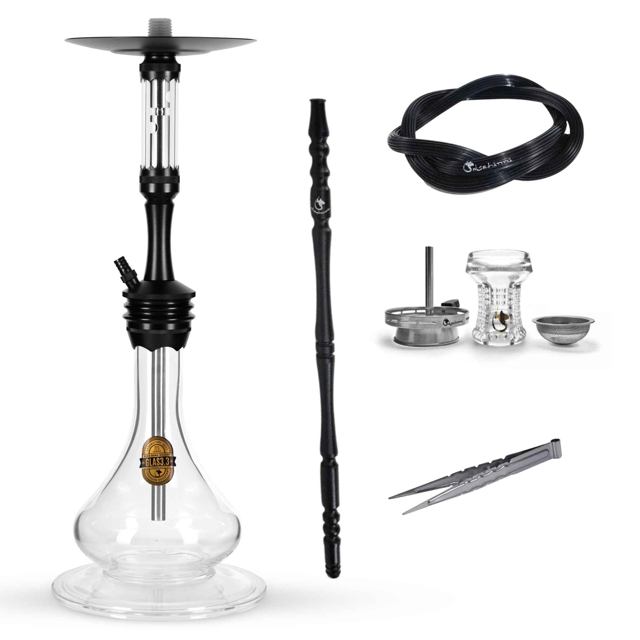 Dschinni Foxx Shisha Komplett Set | Schwarz - Dschinni Shisha