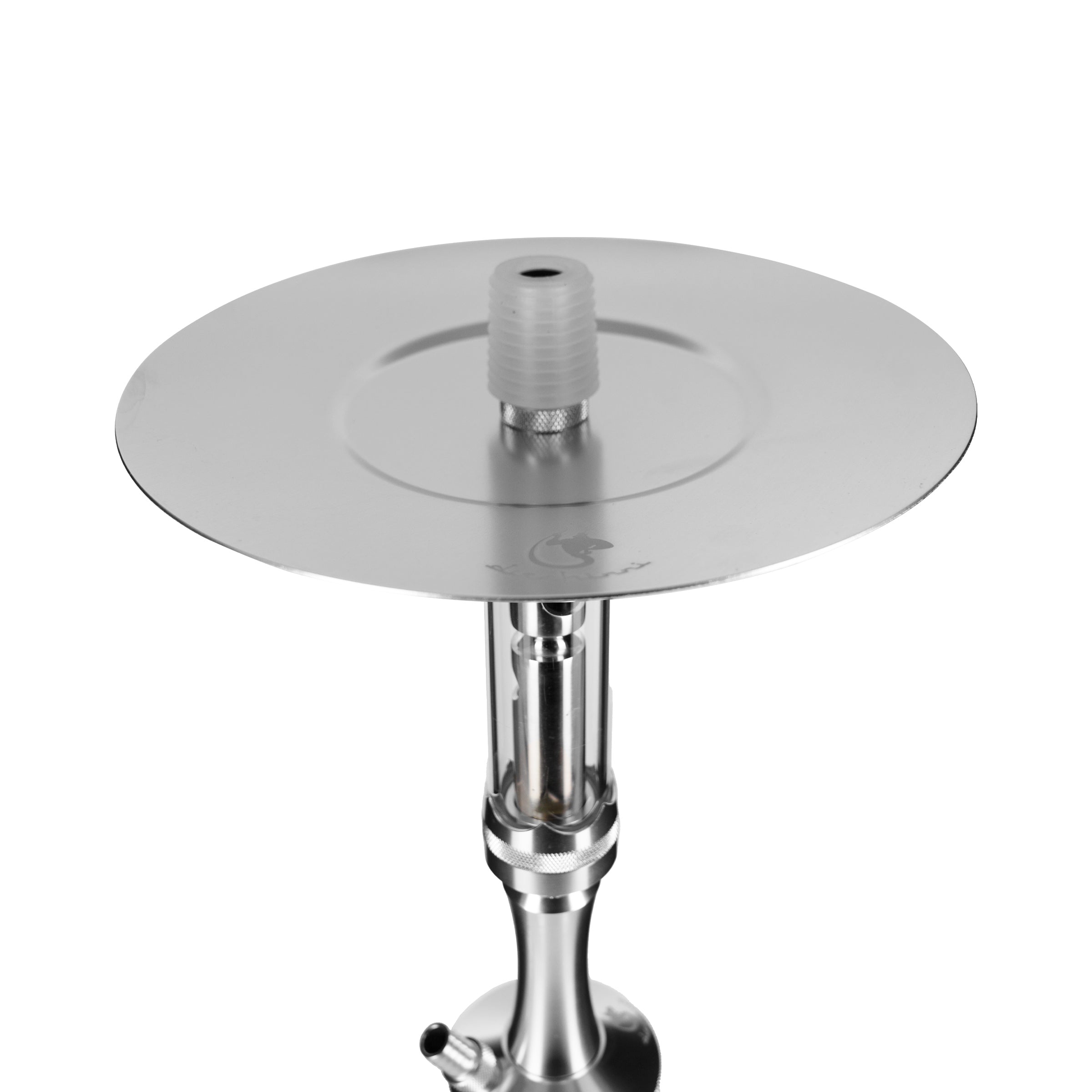Dschinni Shisha Foxx Wasserpfeife Silber High Borosilikatglas