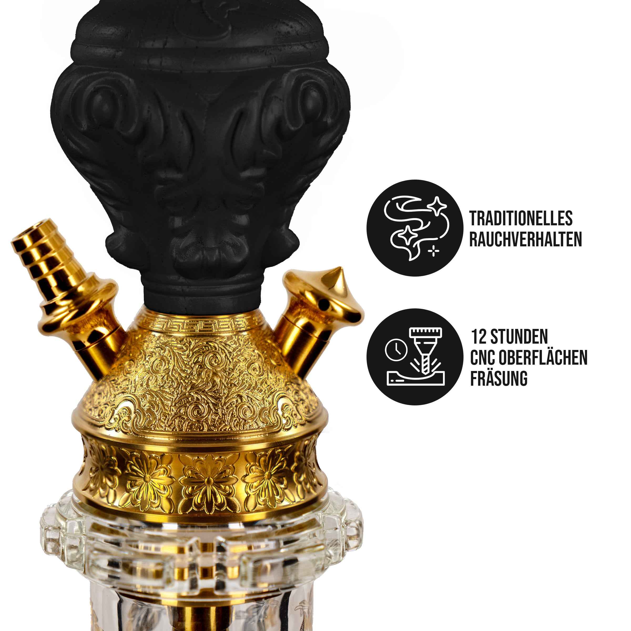 Dschinni Legend Tradi Shisha Schwarz | V4A - Dschinni Shisha