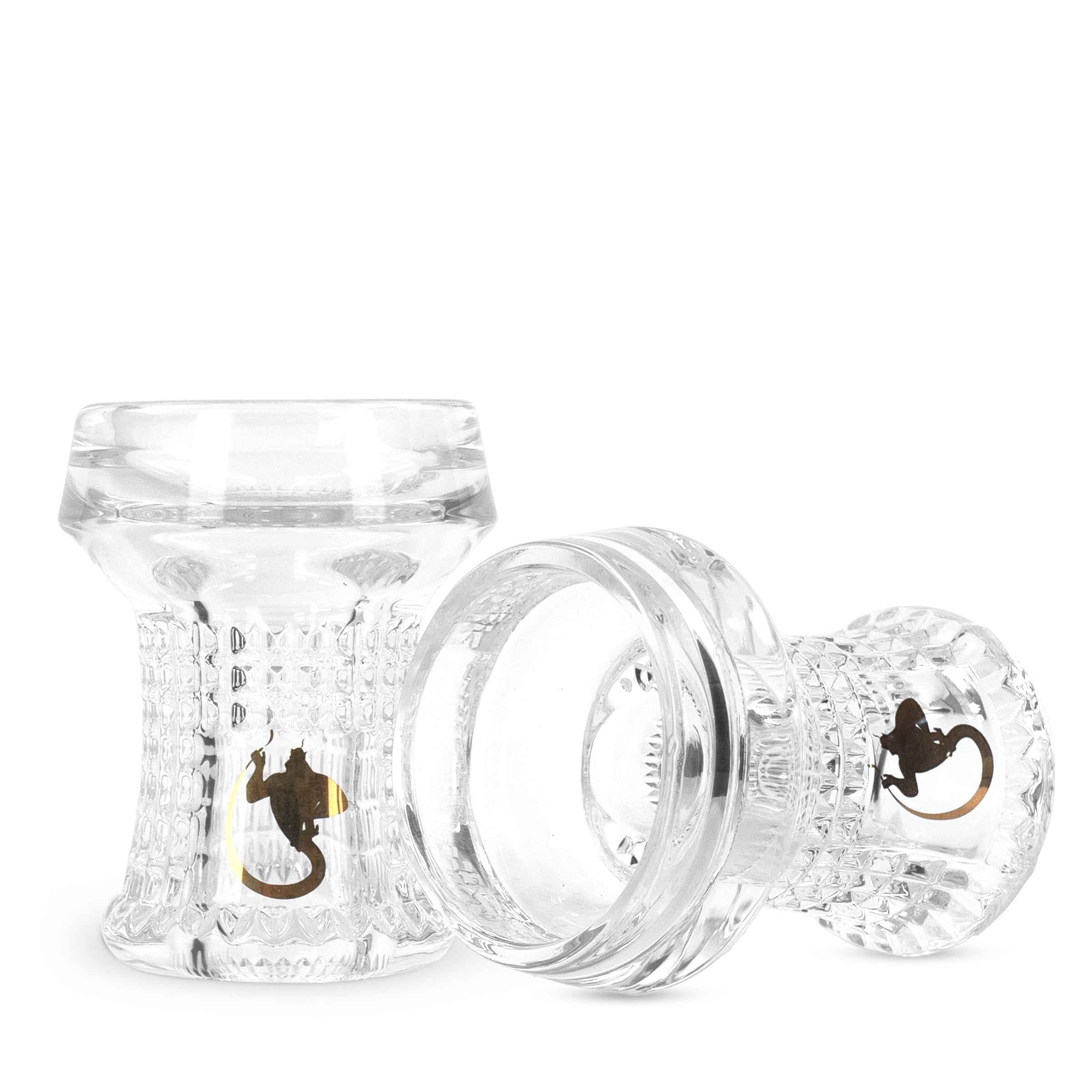 Glaskopf Dschinni Nero (High Borosilikatglas 3.3) Laborglas mit Seflex - Dschinni Shisha