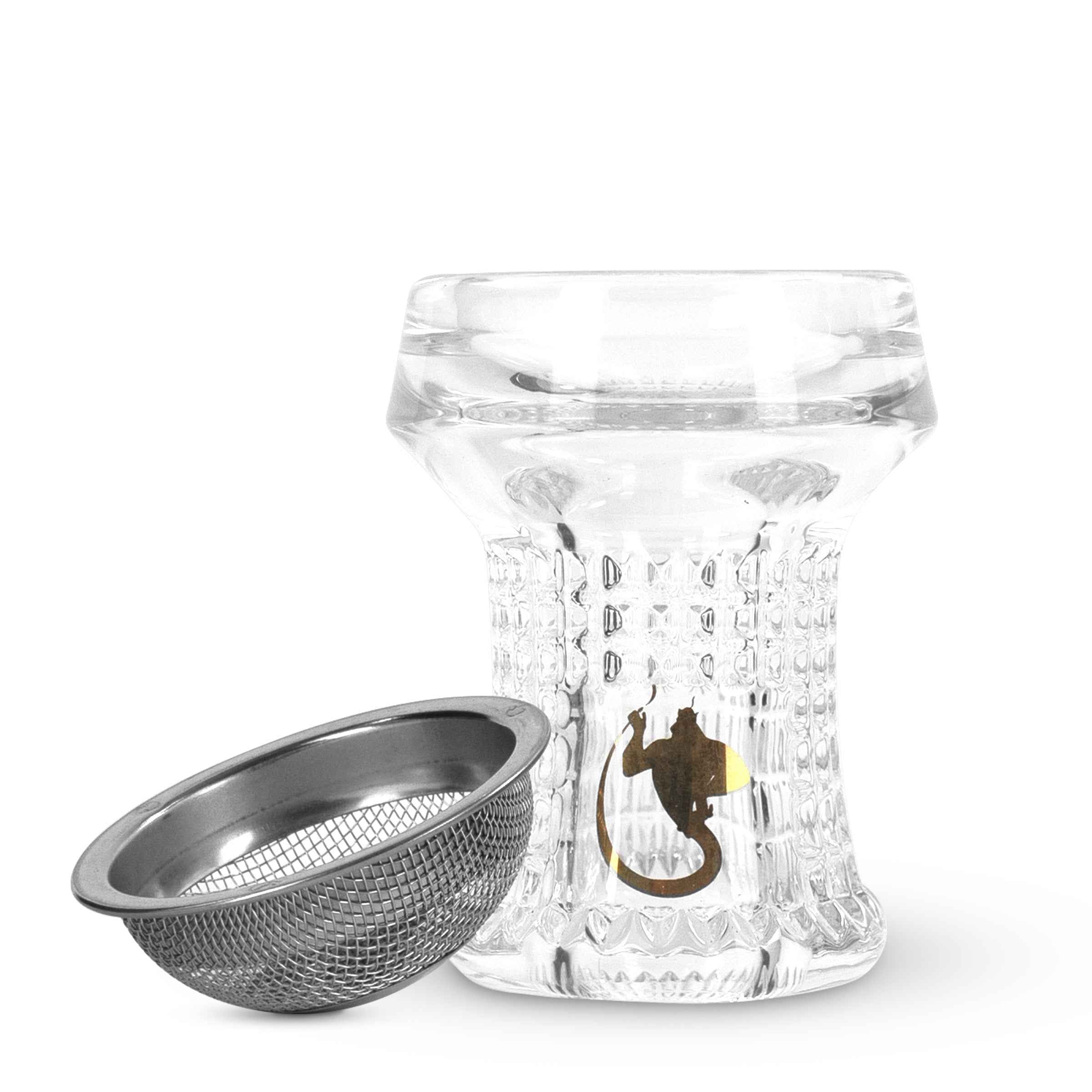 Glaskopf Dschinni Nero (High Borosilikatglas 3.3) Laborglas mit Seflex - Dschinni Shisha