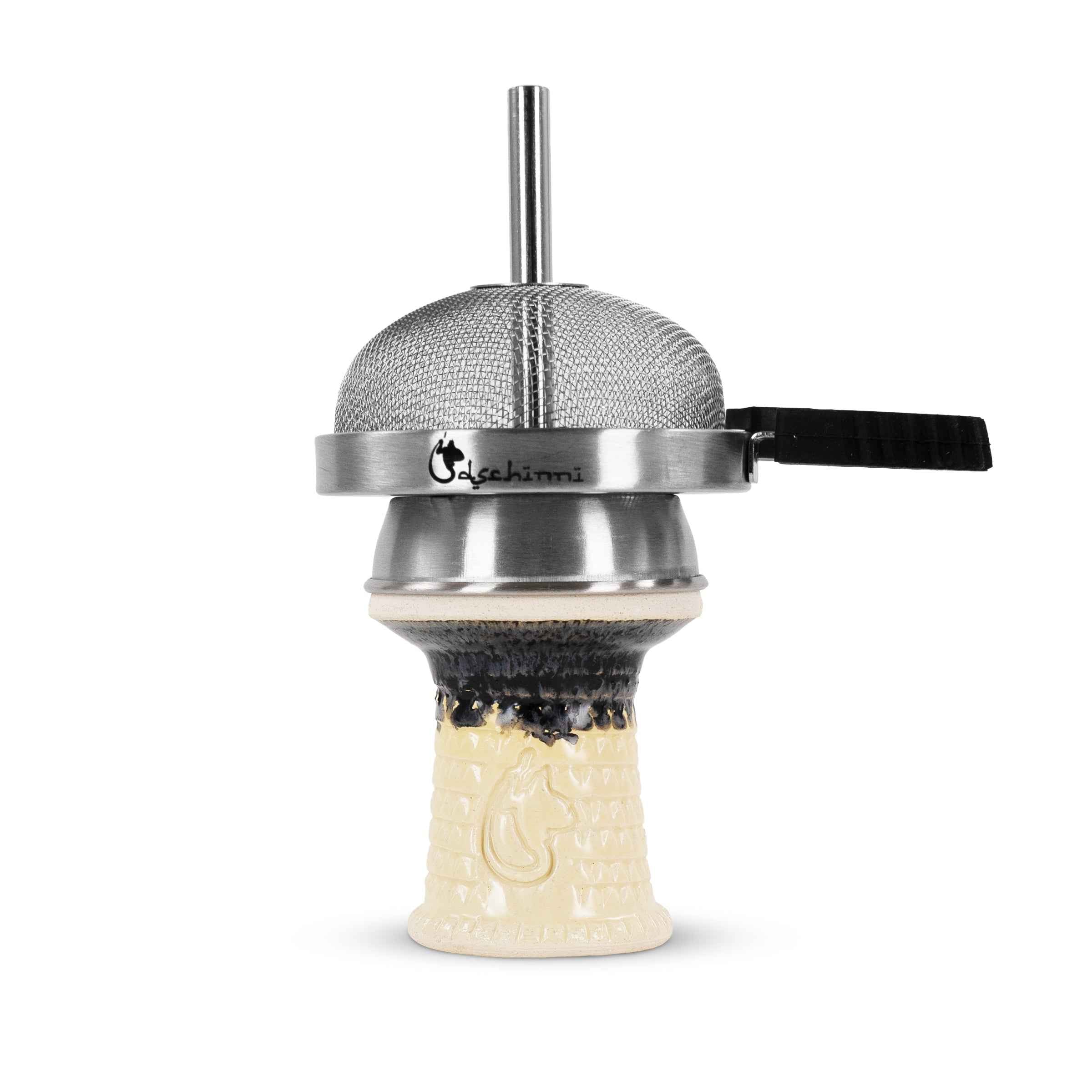 Dschinni Nero Steinkopf Schamottkopf Shisha Windschutz Set - Dschinni Shisha