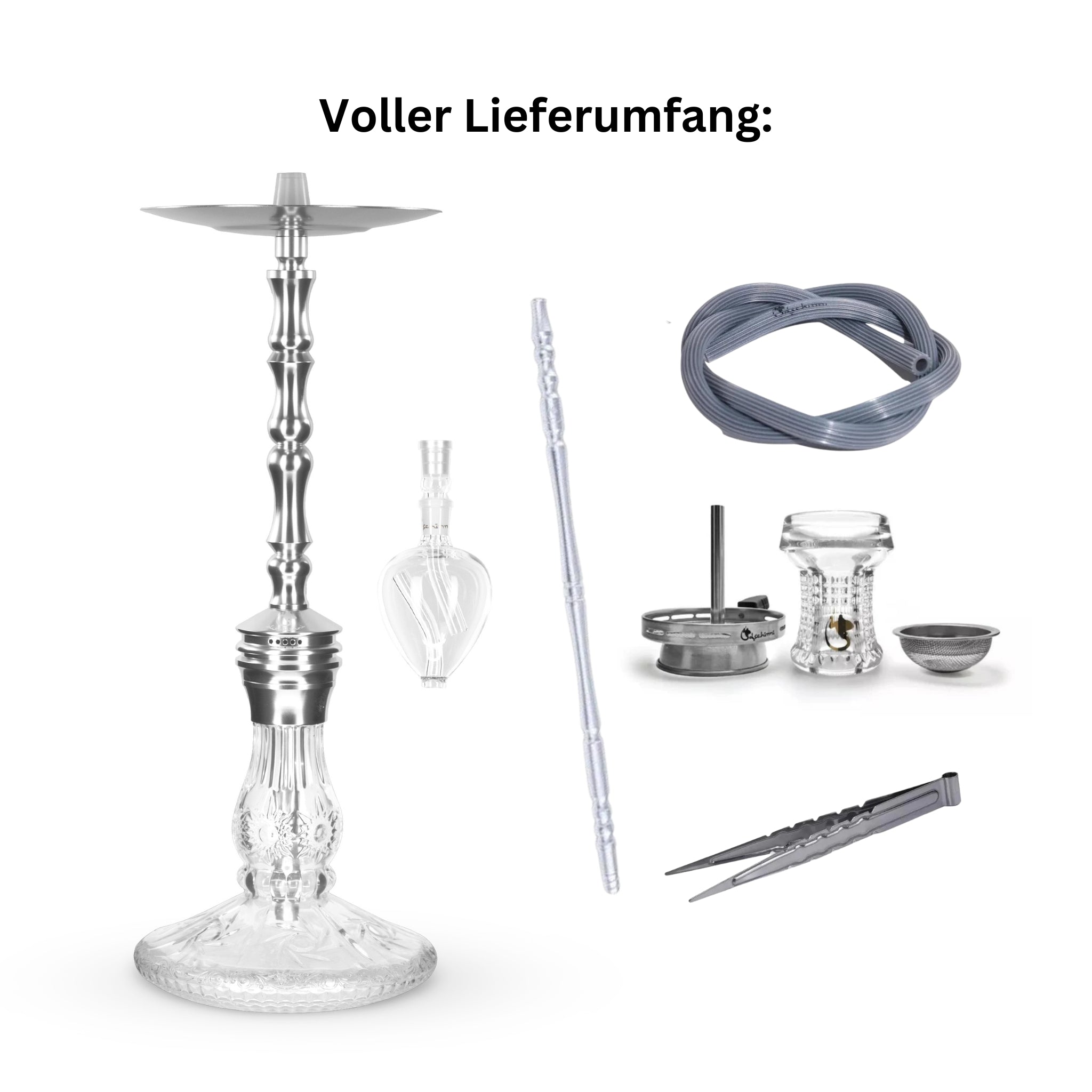 Dschinni Shisha roxx mit Molassefänger Set Voller Lieferumfang