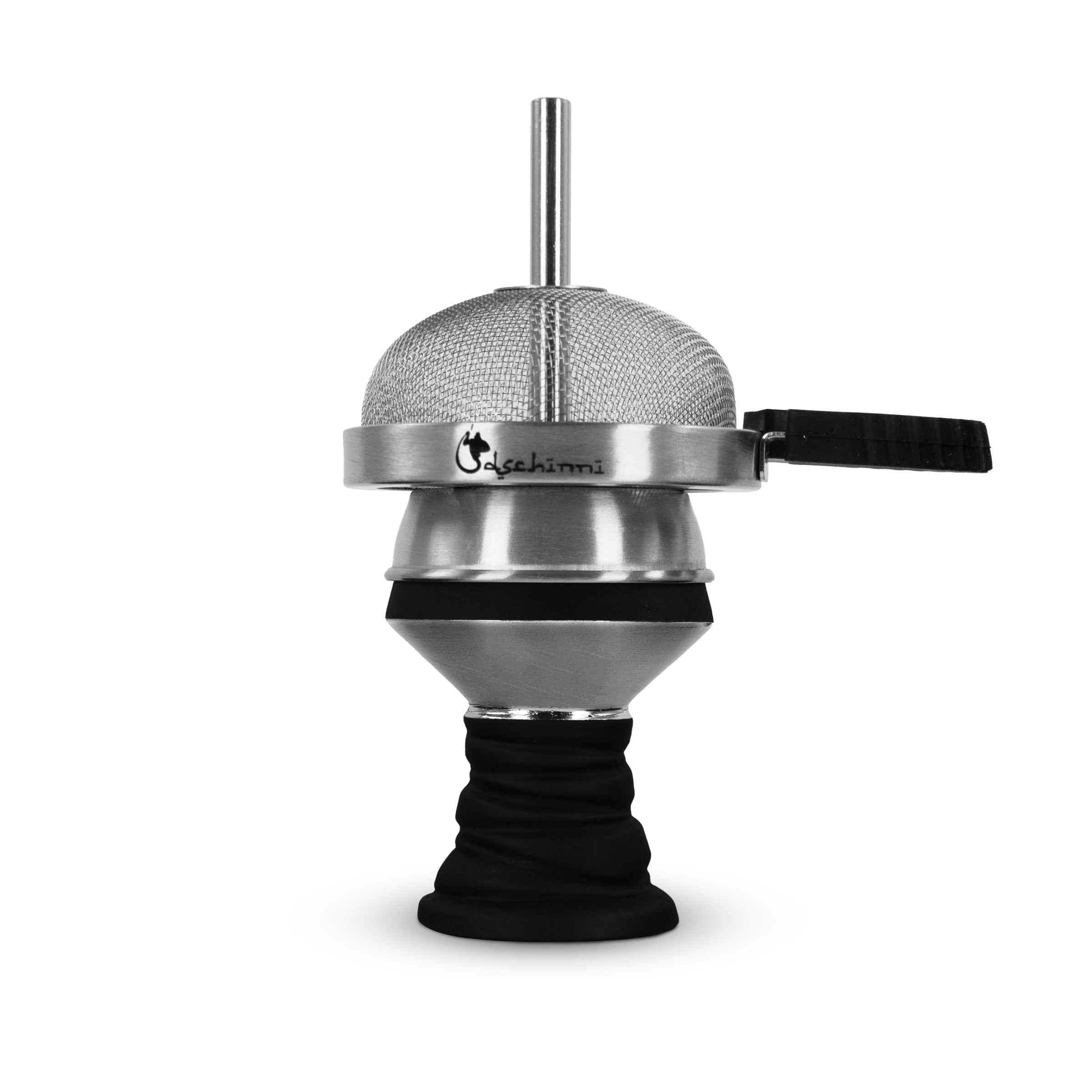 Dschinni Steinkopf mit Kaminaufsatz und Windbreaker Silber - Dschinni Shisha