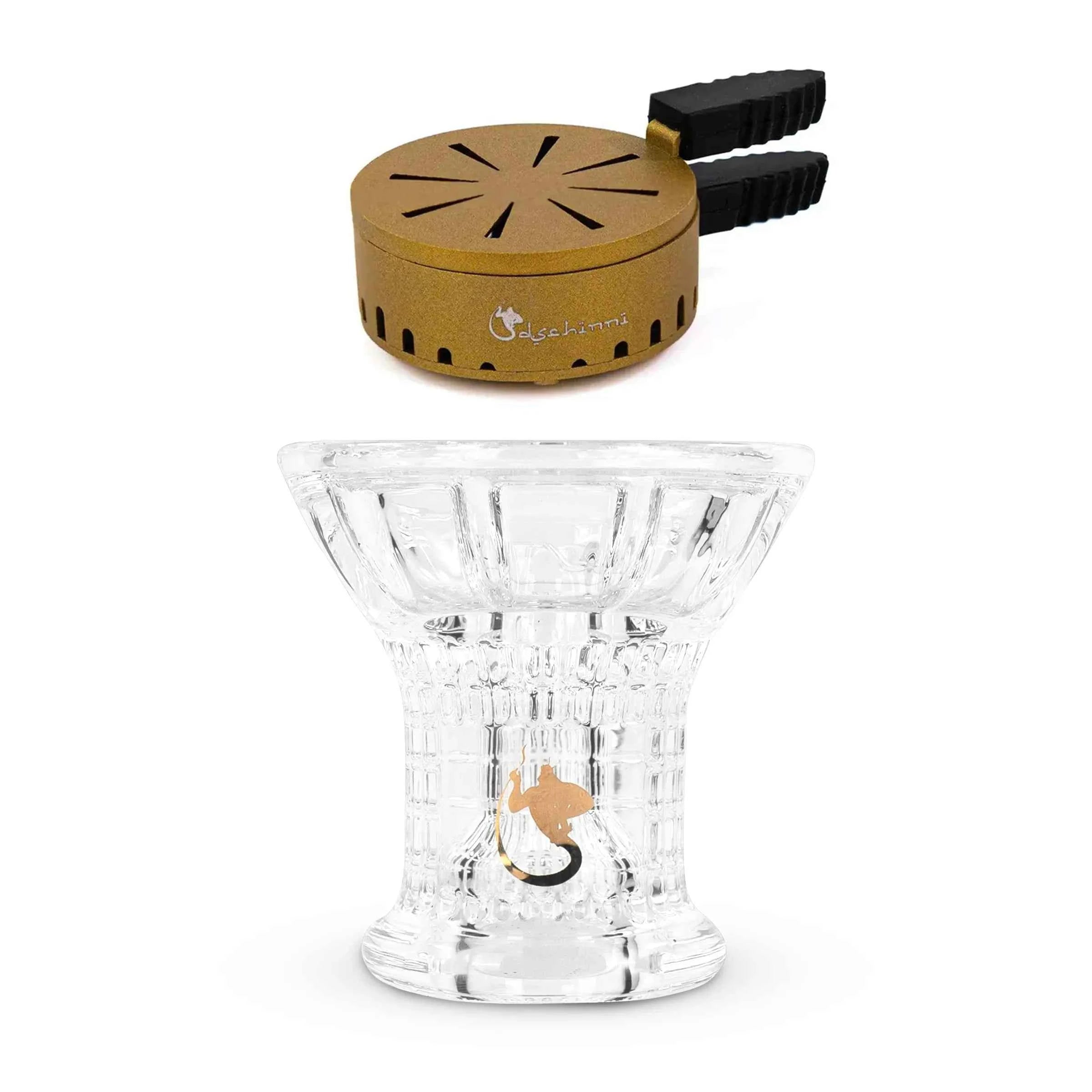 Dschinni Glaskopf Phunnel Apollon Set mit Mod und Crown HMD (zertifiziertes Laborglas High Borosilikatglas 3.3) - Dschinni Shisha