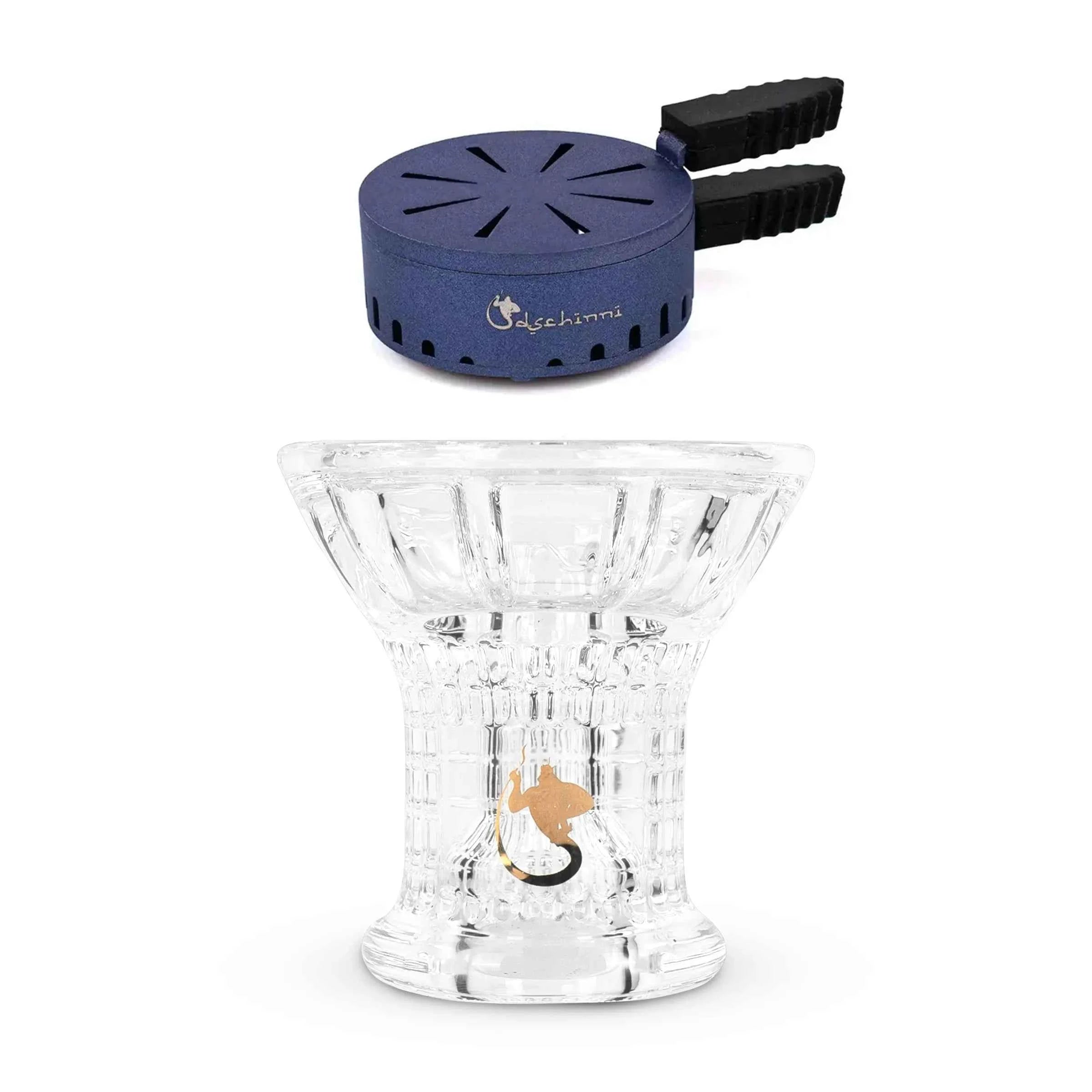 Dschinni Glaskopf Phunnel Apollon Set mit Mod und Crown HMD (zertifiziertes Laborglas High Borosilikatglas 3.3) - Dschinni Shisha