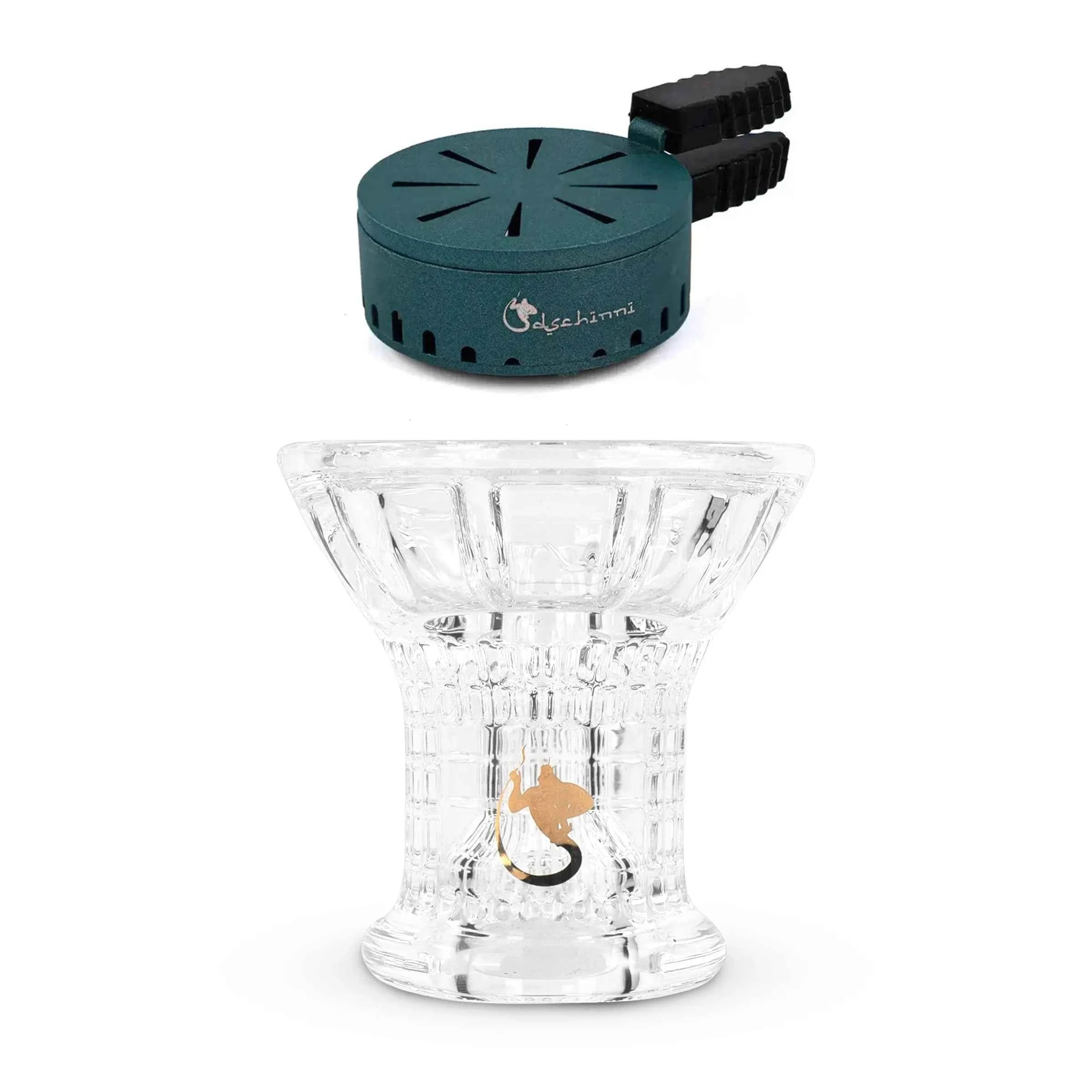 Dschinni Glaskopf Phunnel Apollon Set mit Mod und Crown HMD (zertifiziertes Laborglas High Borosilikatglas 3.3) - Dschinni Shisha