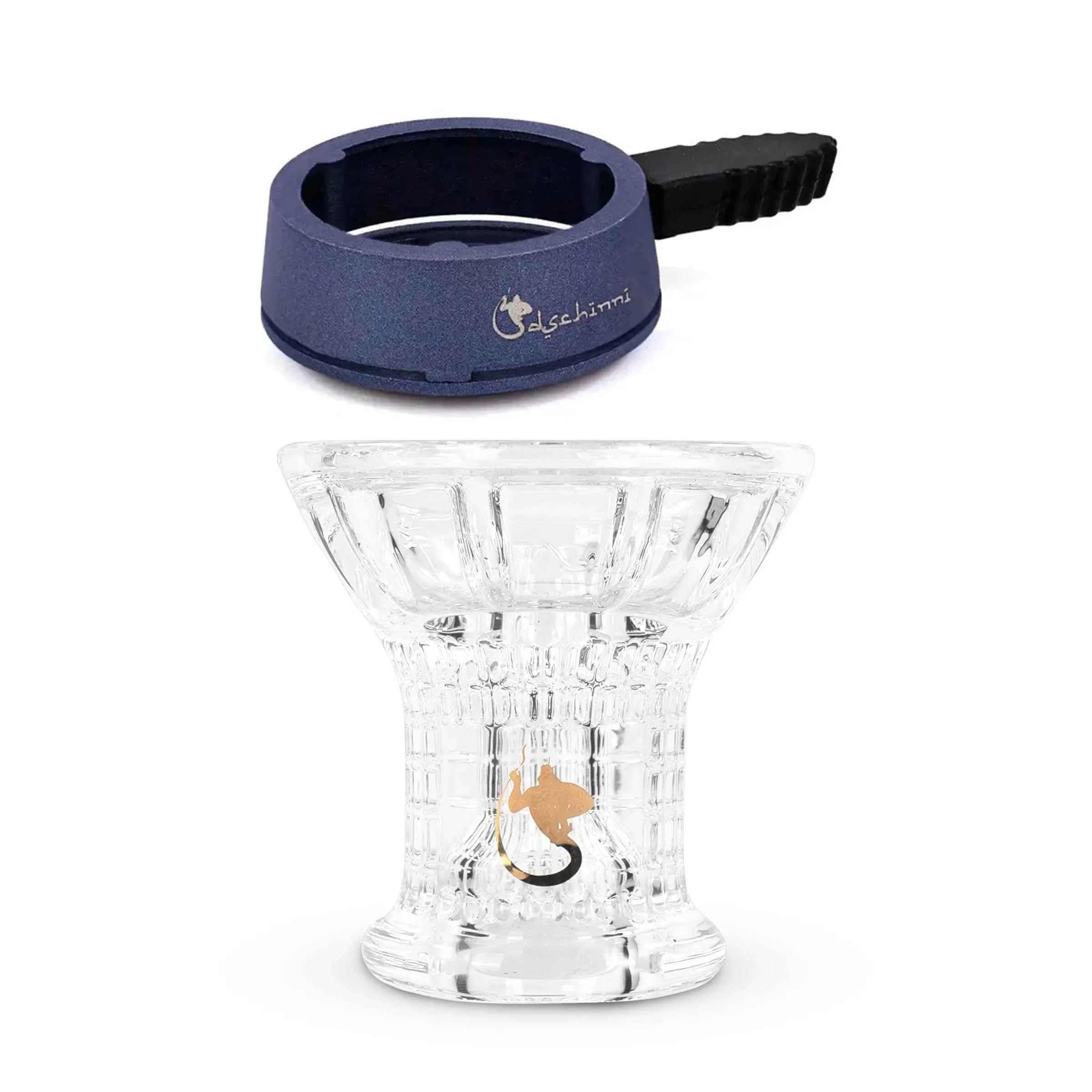 Dschinni Glaskopf Phunnel Apollon Set mit Mod und Screen HMD (zertifiziertes Laborglas High Borosilikatglas 3.3) - Dschinni Shisha