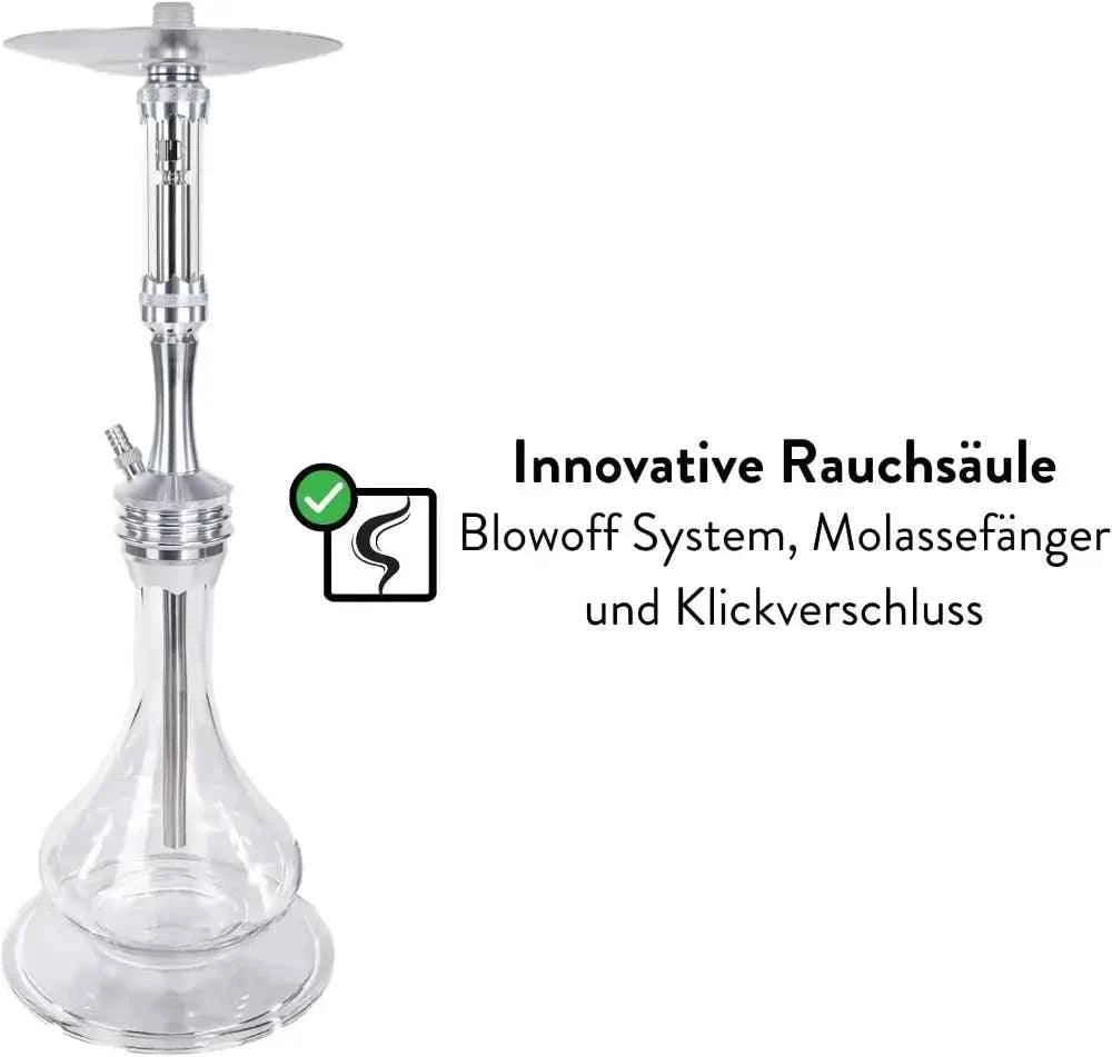 Dschinni Foxx Shisha Komplett Set XL | Silber - Dschinni Shisha