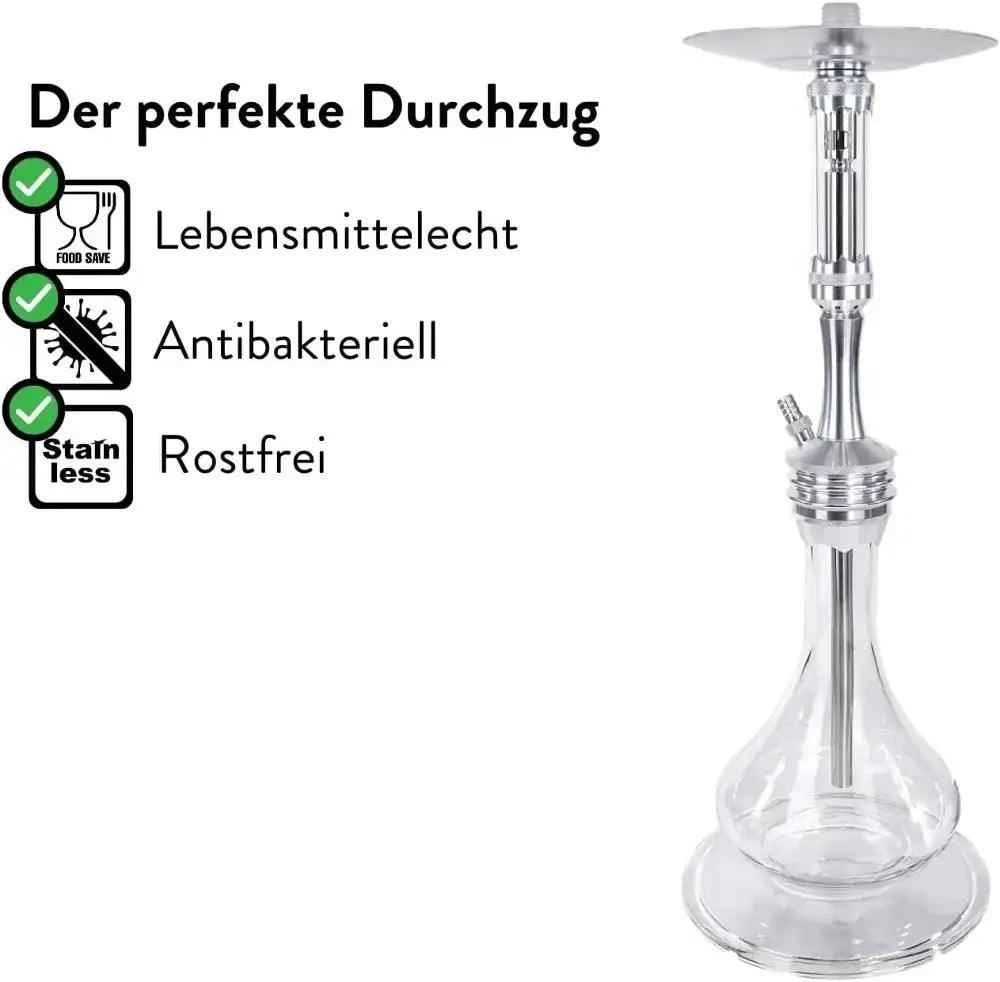 Dschinni Foxx Shisha Komplett Set XL | Silber - Dschinni Shisha