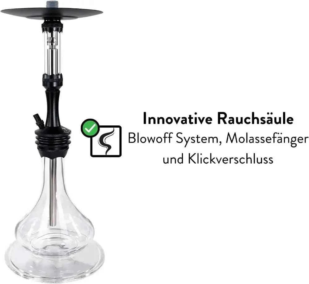 Dschinni Foxx Shisha Komplett Set XL | Silber - Dschinni Shisha