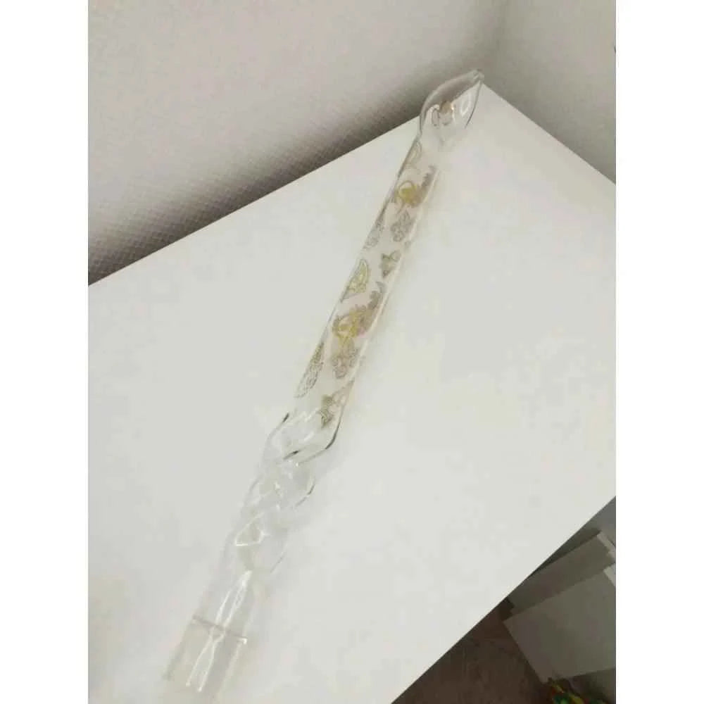 Dschinni mundgeblasenes Shisha Glas Mundstück Kobra Gold Mundstück - Dschinni Shisha