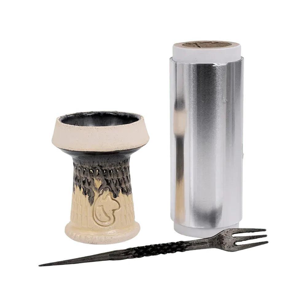 Dschinni Nero Steinkopf Schamottkopf Shisha Alu Set - Dschinni GmbH
