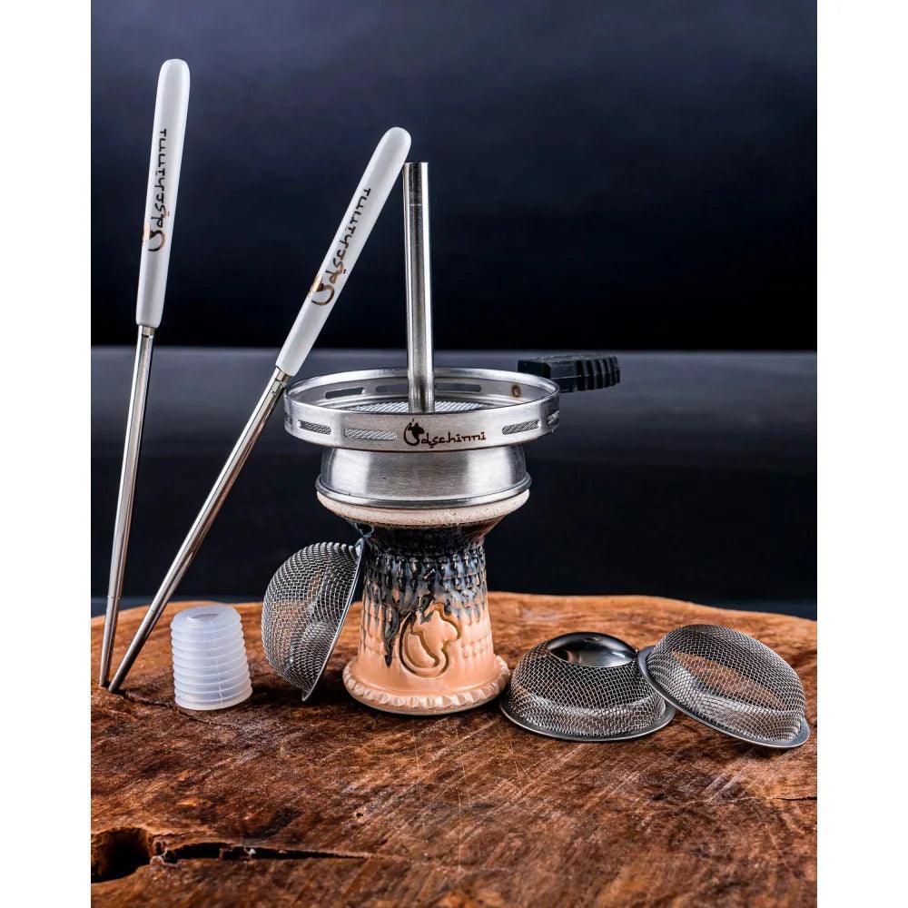 Dschinni Nero Steinkopf Schamottkopf Shisha Big Air Grip Set - Dschinni GmbH