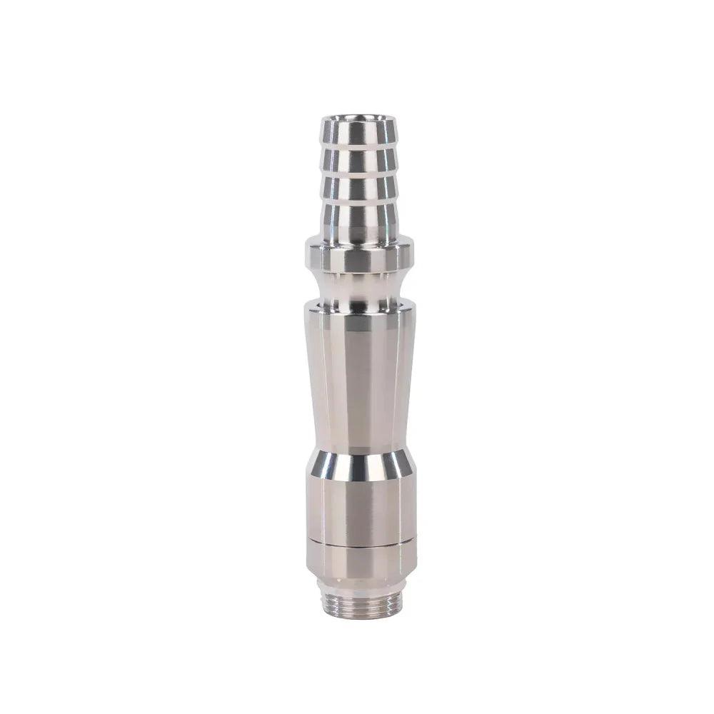 Dschinni Schlauchadapter V2A Botan / Mezra / Mio 1.0 - Silber auf weißem Hintergrund
