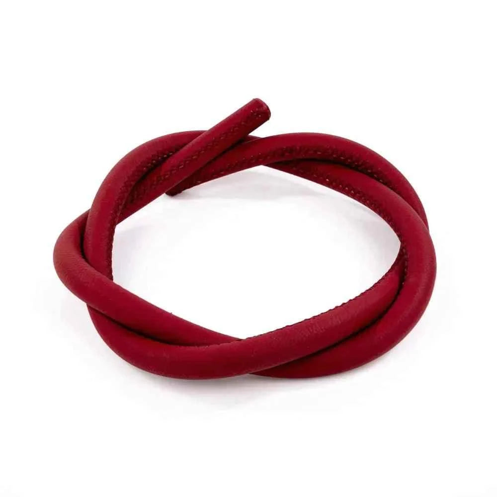 Dschinni Schlauch Leder Silikon (Ummantelter Silikonschlauch) - Bordeaux Rot - Dschinni Shisha
