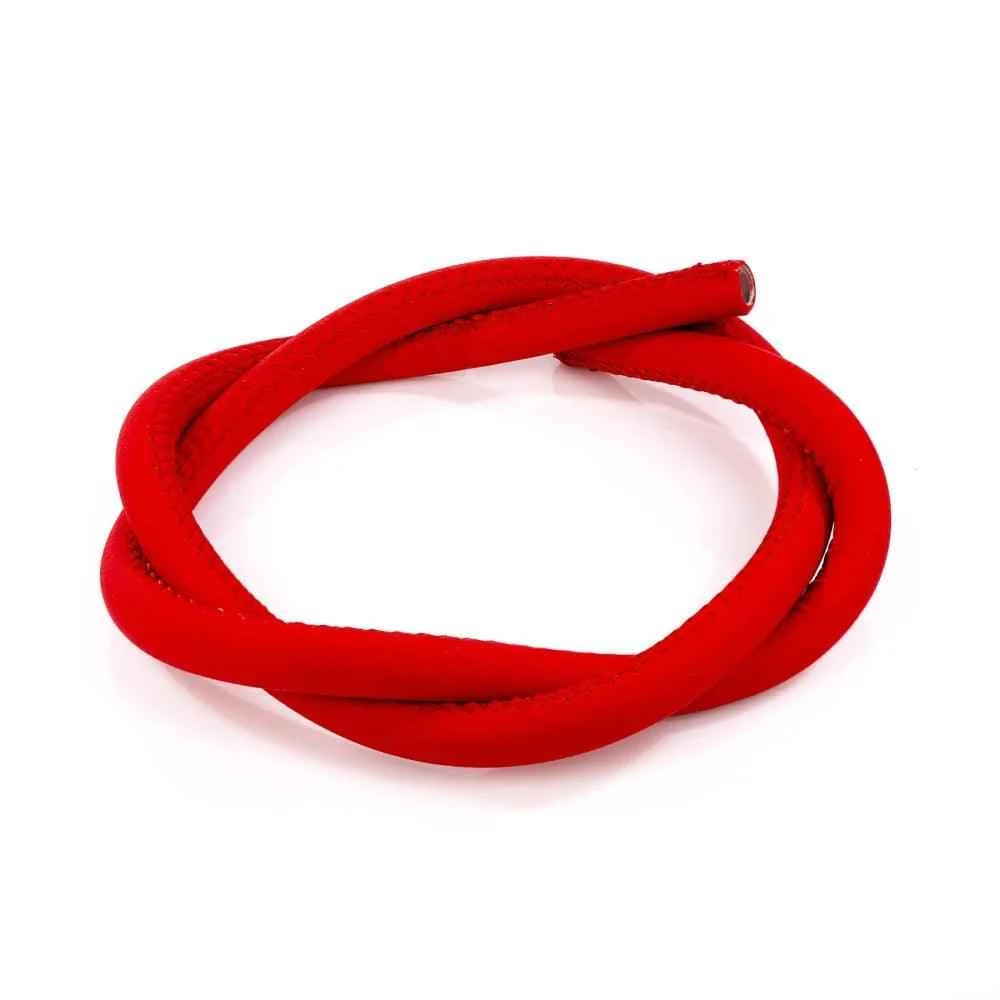 Dschinni Schlauch Leder Silikon (Ummantelter Silikonschlauch) - Rot - Dschinni Shisha