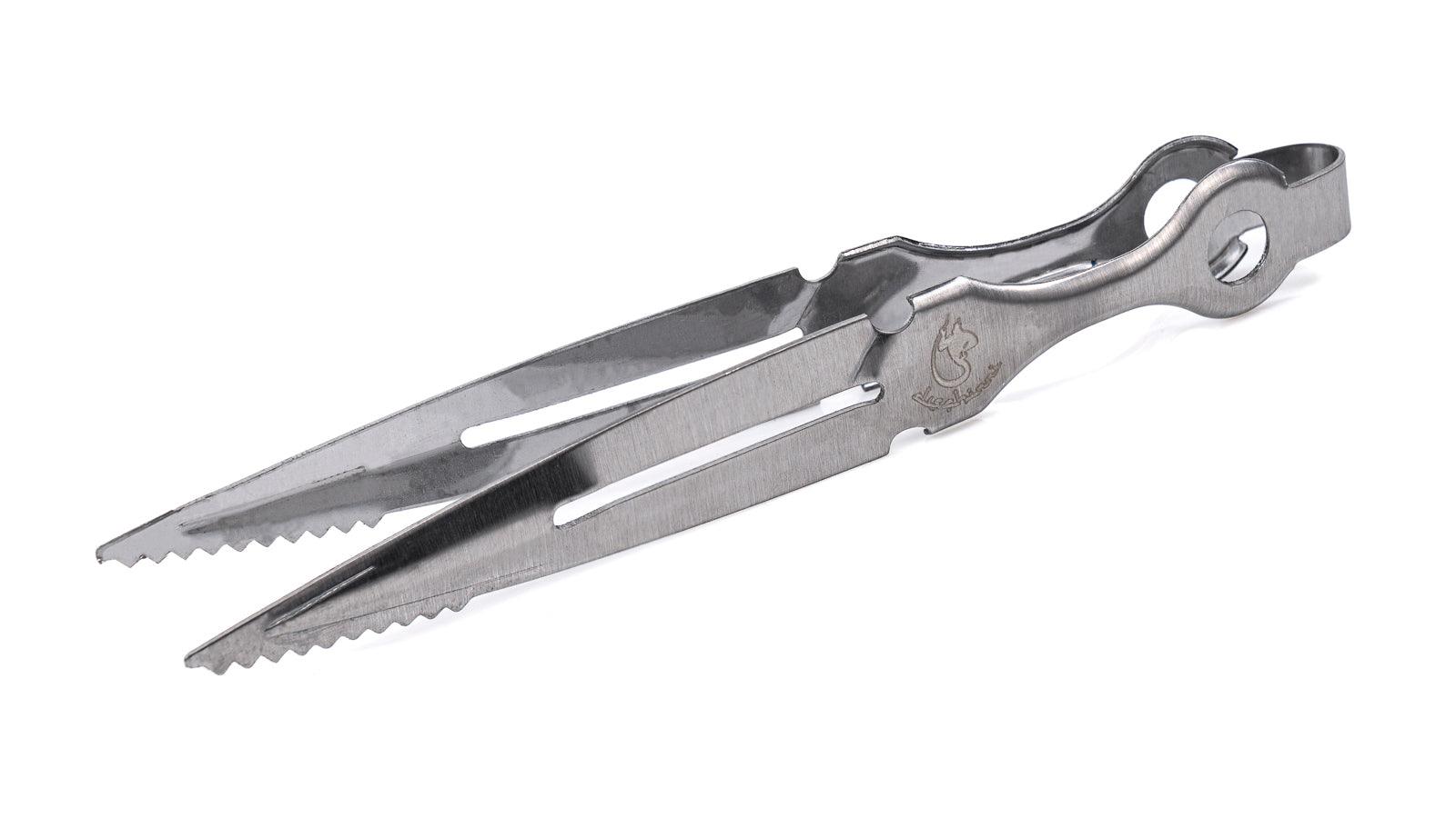 Dschinni Shisha Combat Zange Tweezer Silber - Hochwertige Kohlezange mit Ergonomischem Design - Dschinni GmbH