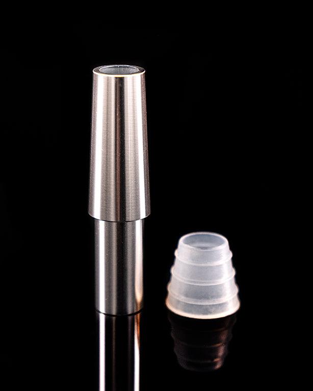 Dschinni Universal Endstück Silber für Silikonschläuche mit 14.4 Schliff + Silikondichtung - Dschinni GmbH