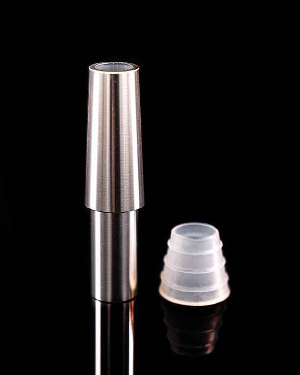 Dschinni Universal Endstück Silber für Silikonschläuche mit 14.4 Schliff + Silikondichtung - Dschinni Shisha