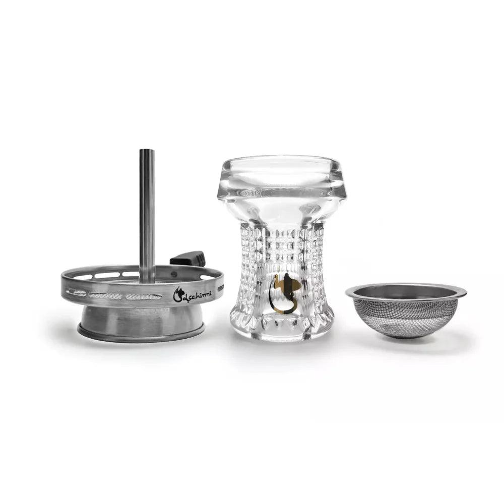 Glaskopf Dschinni Nero Kristall Glas mit Seflex und Vulcan Air - Dschinni GmbH