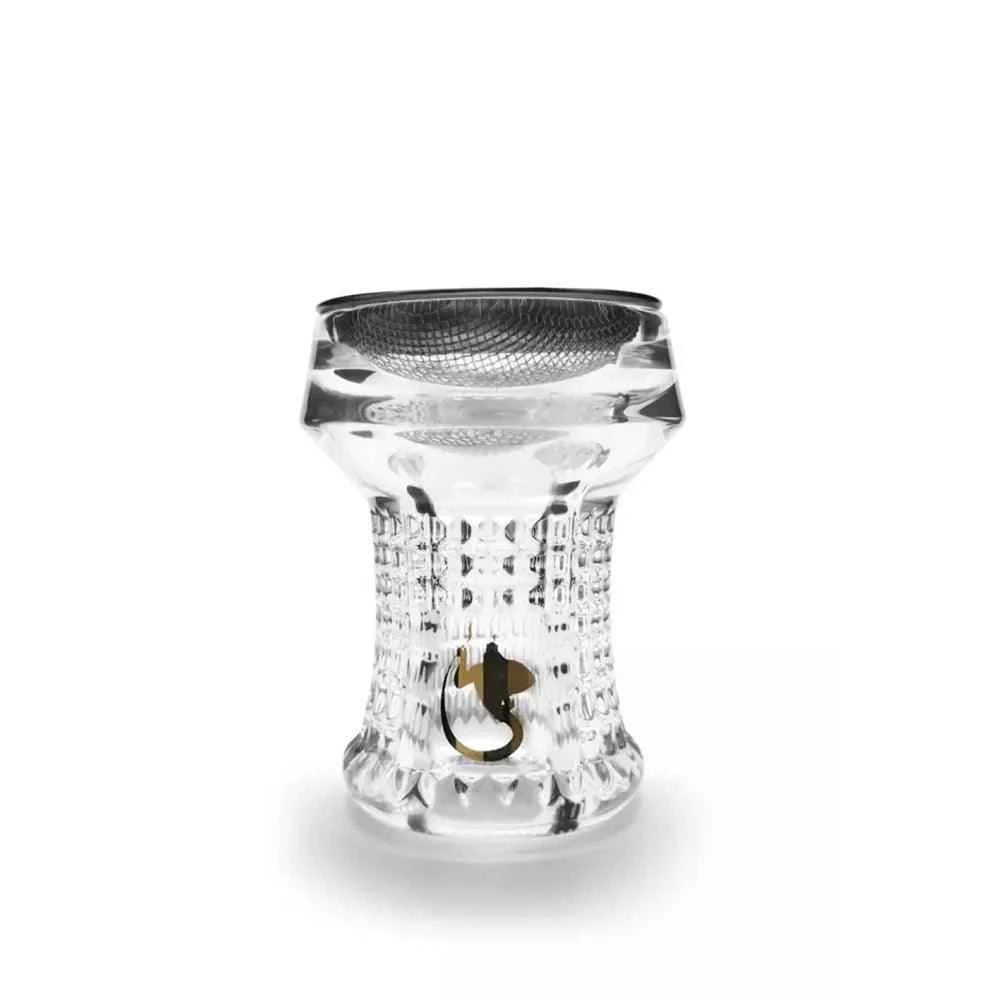 Glaskopf Dschinni Nero Kristall Glas mit Seflex und Vulcan Air - Dschinni Shisha
