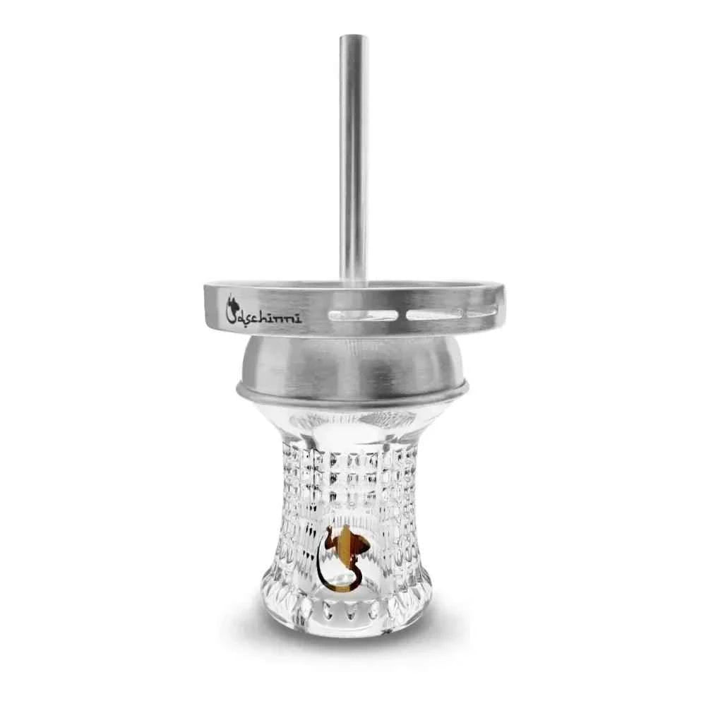 Glaskopf Dschinni Nero Kristall Glas mit Seflex und Vulcan Air - Dschinni Shisha