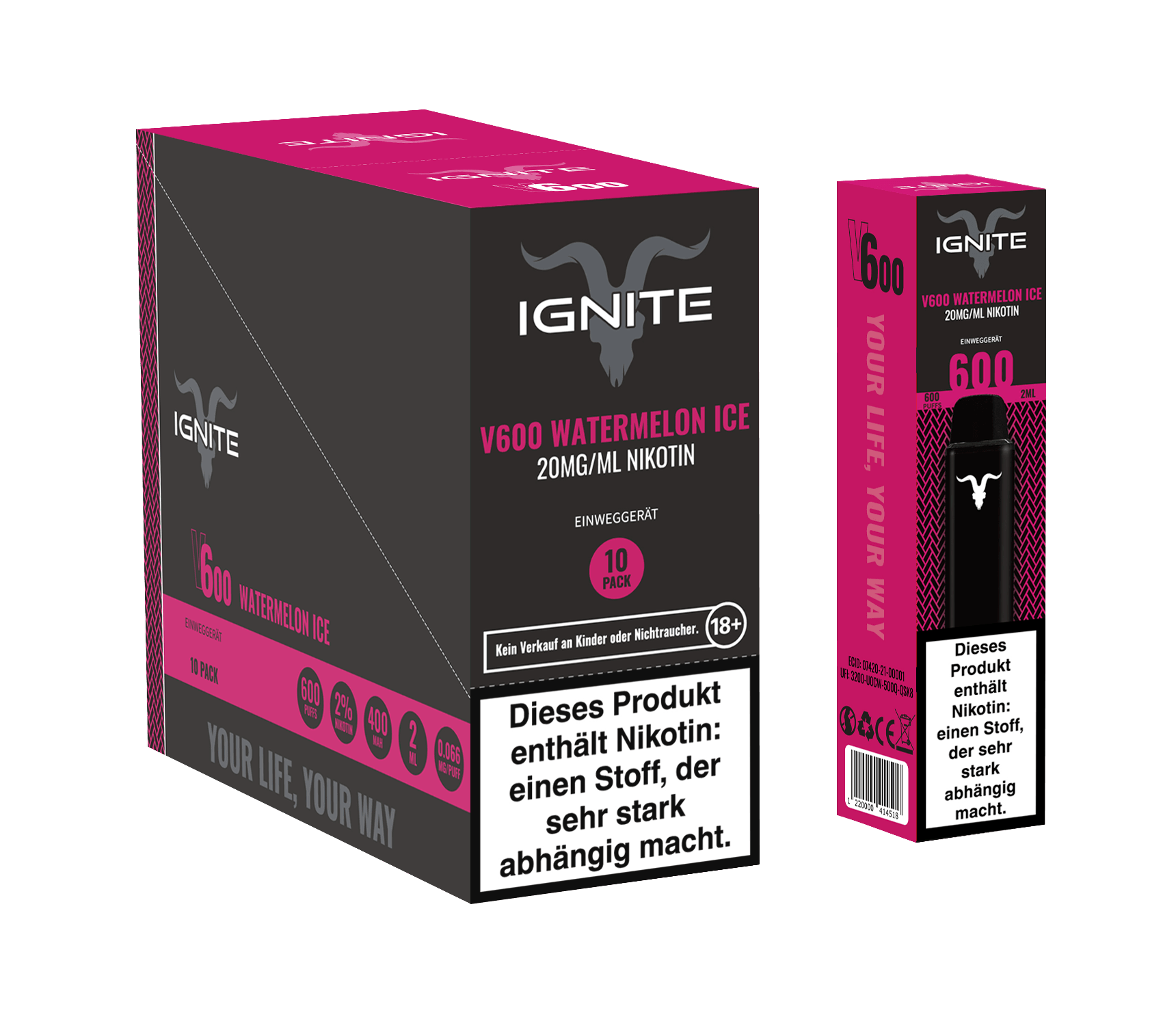 IGNITE Vape V600 - Watermelon - Dschinni GmbH