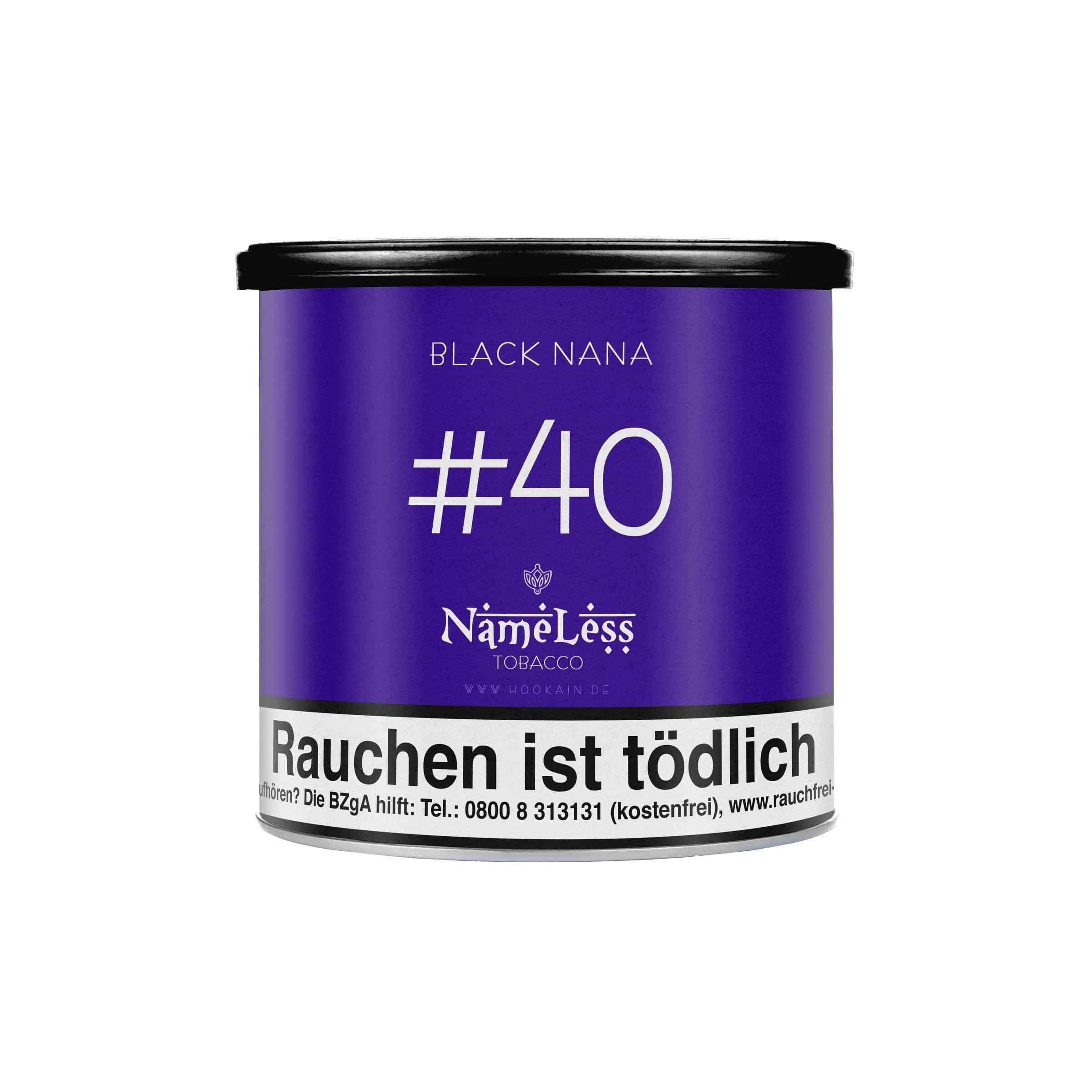 NameLess 65g Pfeifentabak - Black Nana - Traube & Minze - Dschinni Shisha