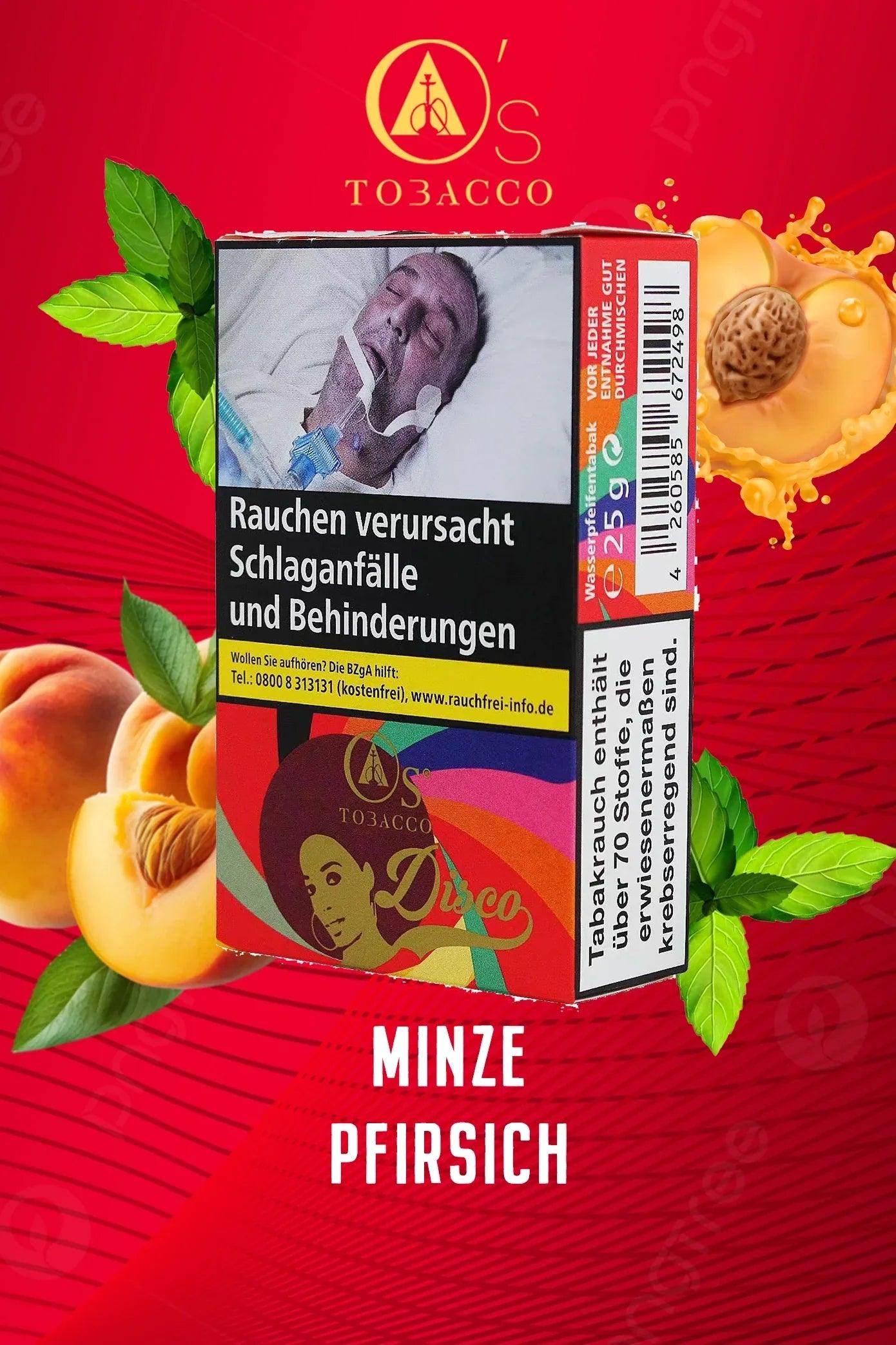 Os Tabak Disco Girl Shisha Pfirsich Minzblätter