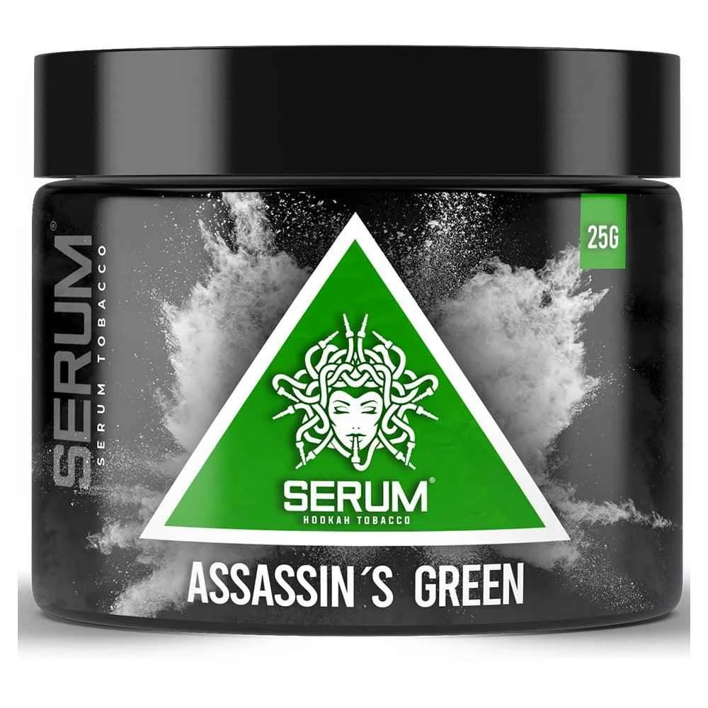 Serum Tobacco 25g - Assassin's Green - Bergamotte, Grapefruit, Passionsfrucht und Menthol - Dschinni Shisha