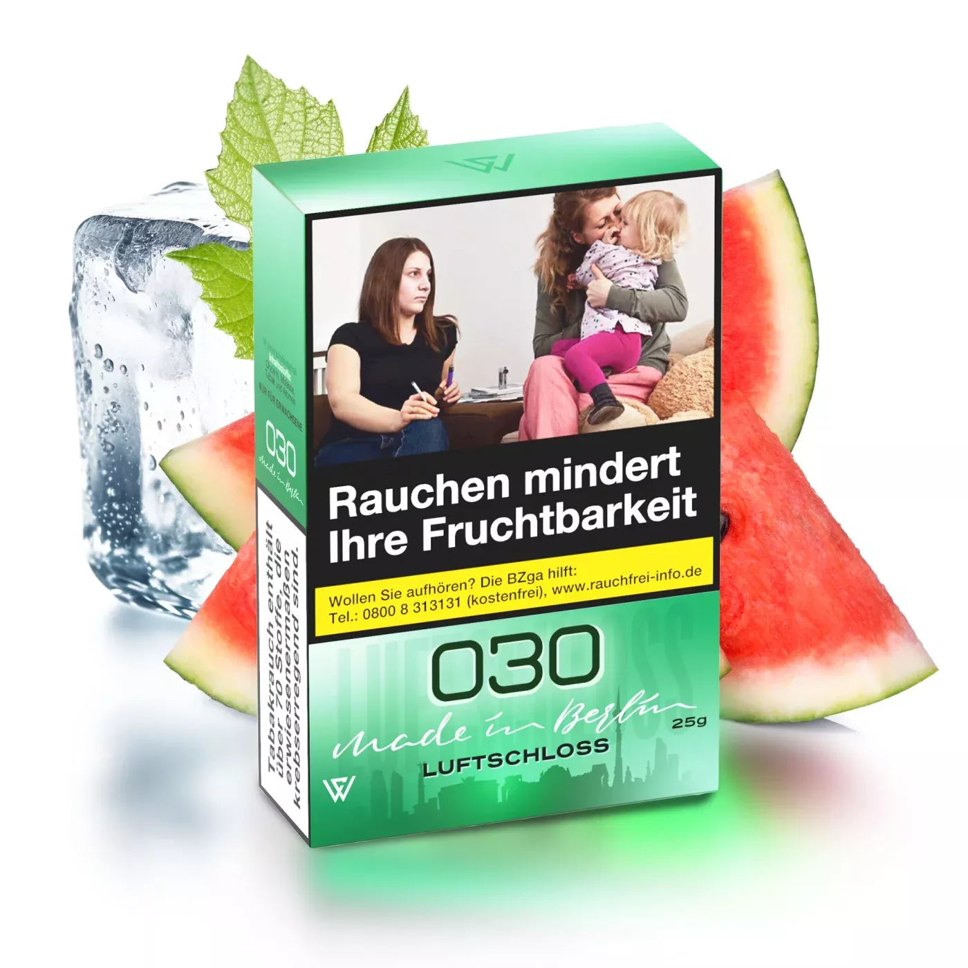 030 Made in Berlin Tabak Luftschloss 25g - Wassermelone Ice Shisha- und Wasserpfeifentabak