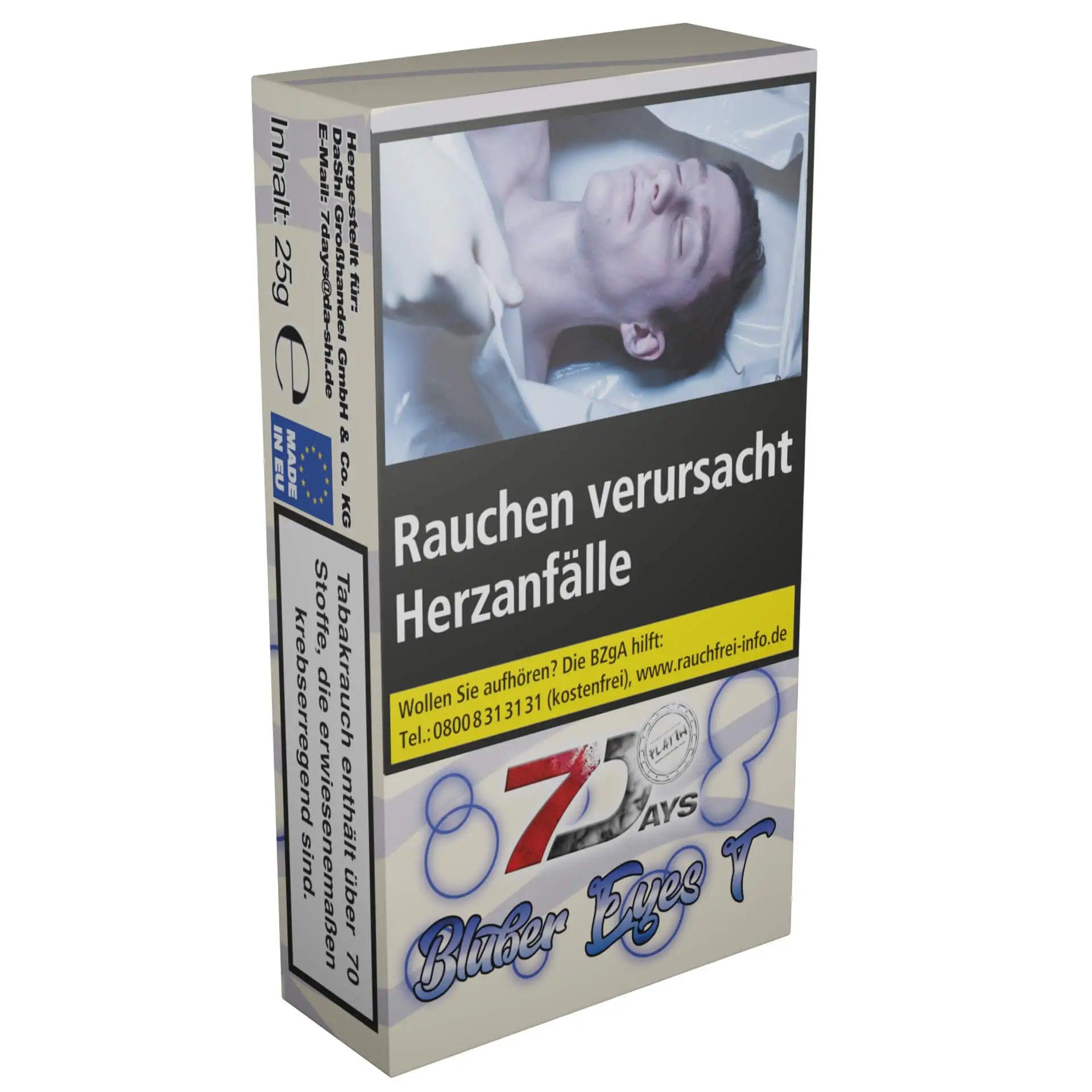 7Days 25g Tabak Platin Bluber Eyes T - Blauberre & Eistee - Dschinni GmbH