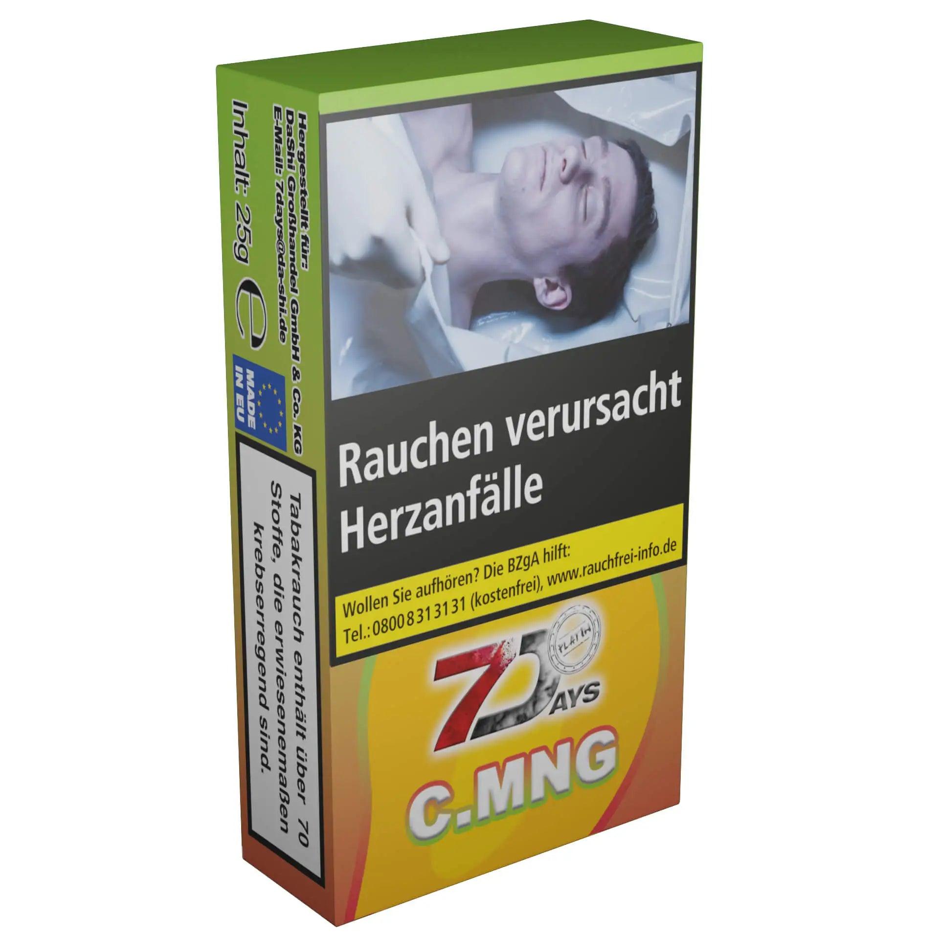 7Days 25g Tabak Platin C.MNG - Mango & Menthol - Dschinni GmbH