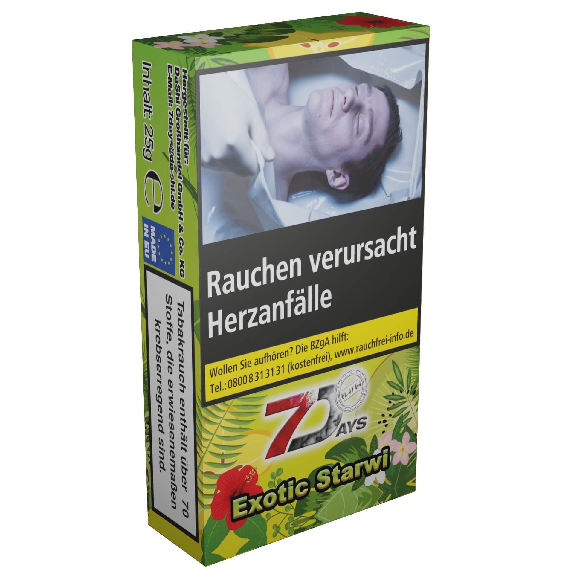 7Days 25g Tabak Platin Exotc Starwi - Kiwi & Sternenfrucht - Dschinni GmbH