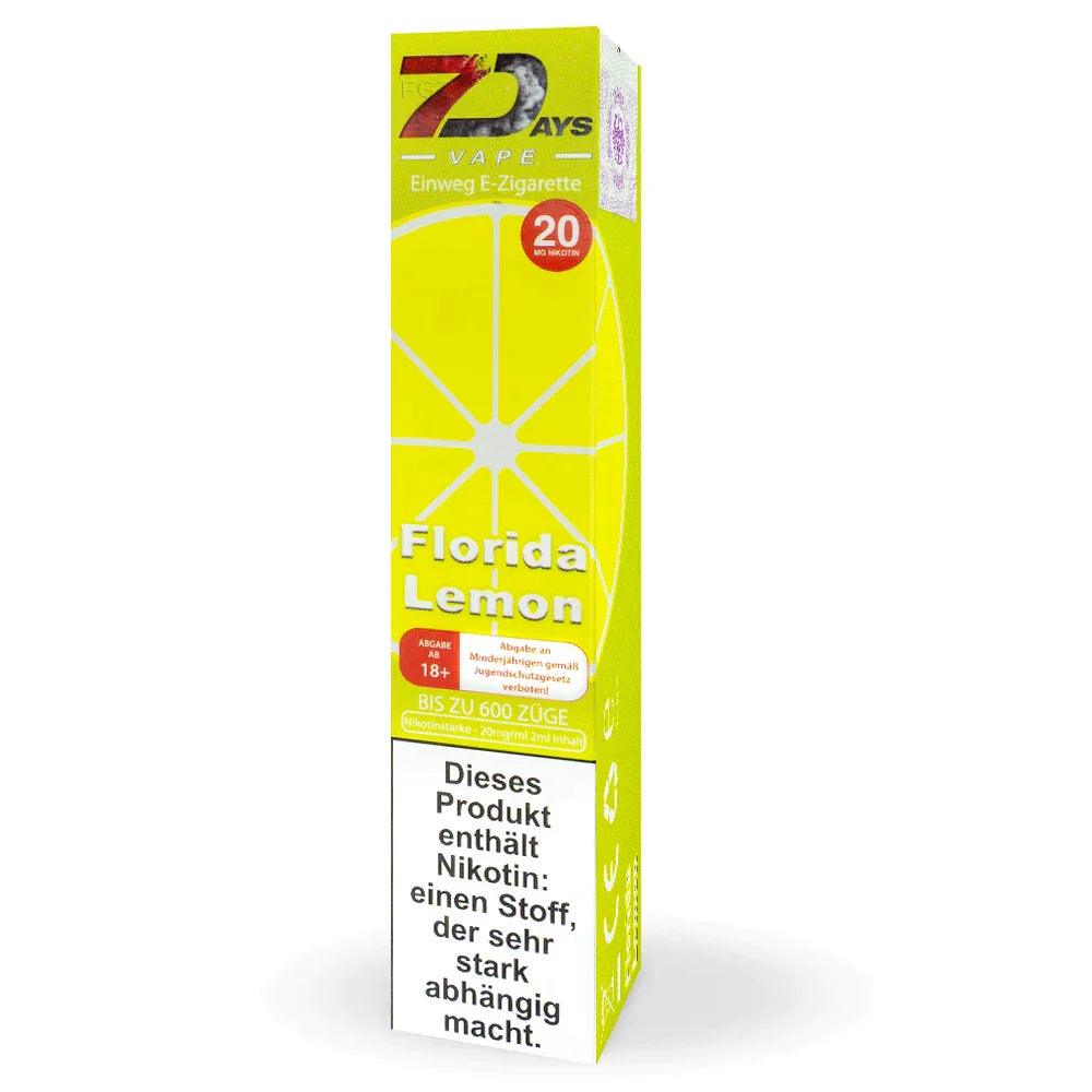 7Days Vape Disposable E Cigarette Florida Lemon 20mg