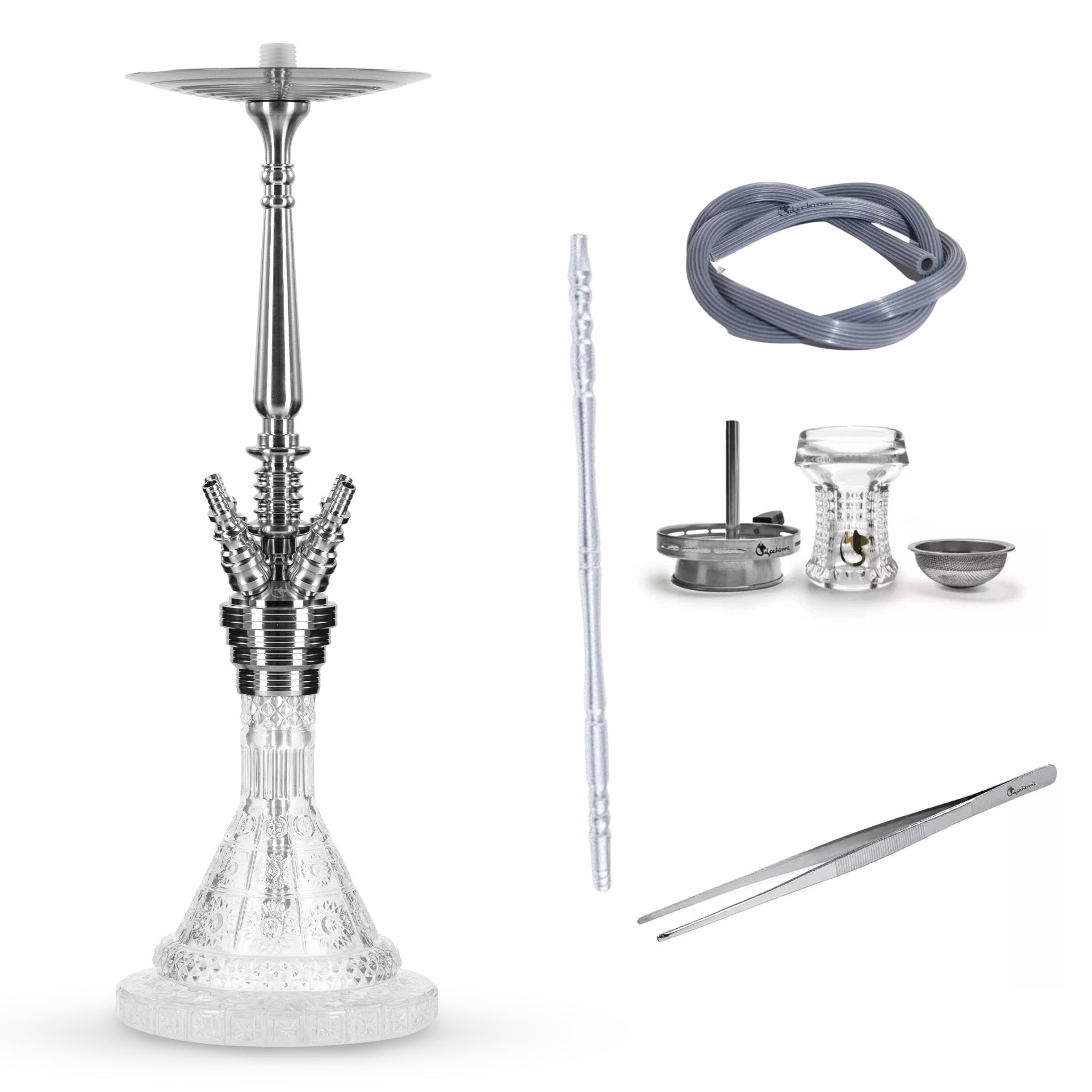 Dschinni Aztec Shisha 4 Schlauchadapter Komplett Set