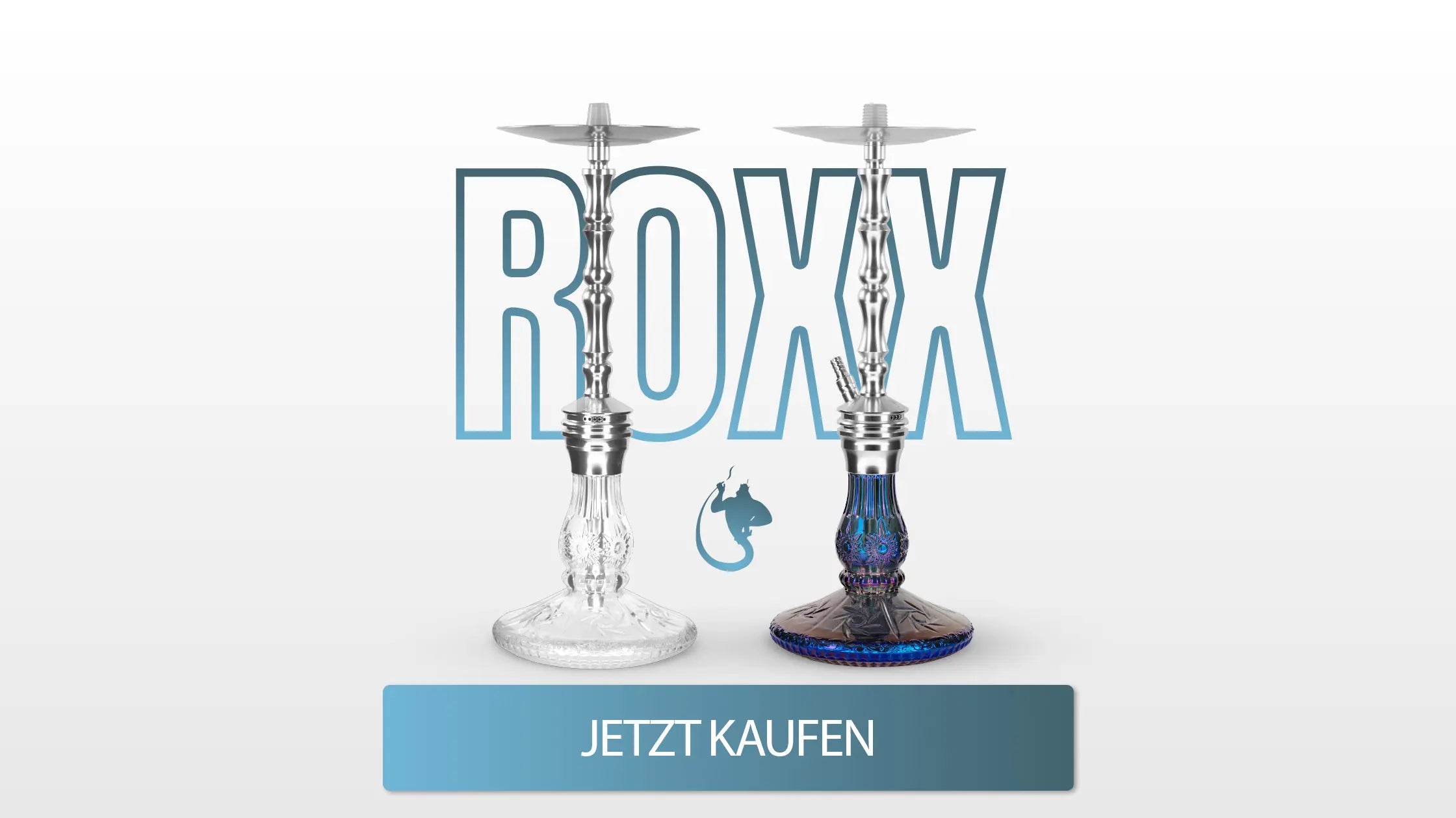 Dschinni Roxx Wasserpfeife in Clear und Venom