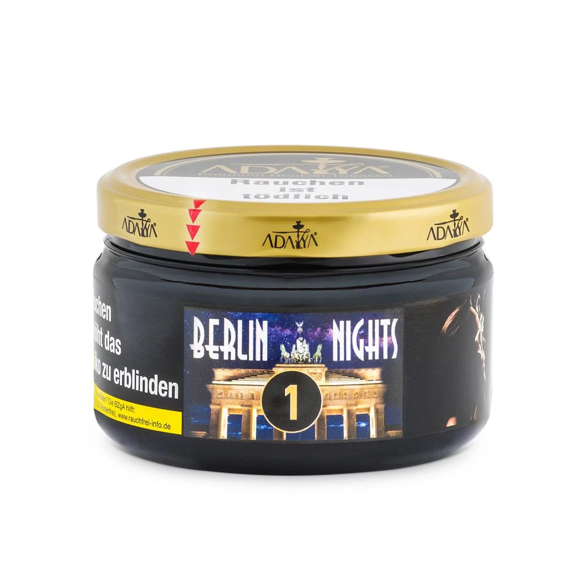 Adalya Shisha Tabak 200g Berlin Nights Geschmacksrichtung: Berlin Nights - Peach, Mint