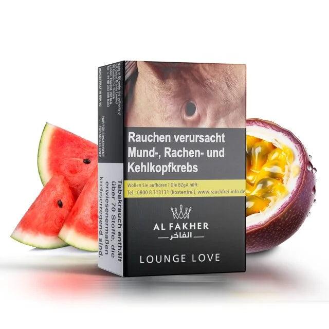 Al Fakher Tabak Lounge Love 20g - Fruchtmix, Melone & Passionsfrucht - Dschinni GmbH