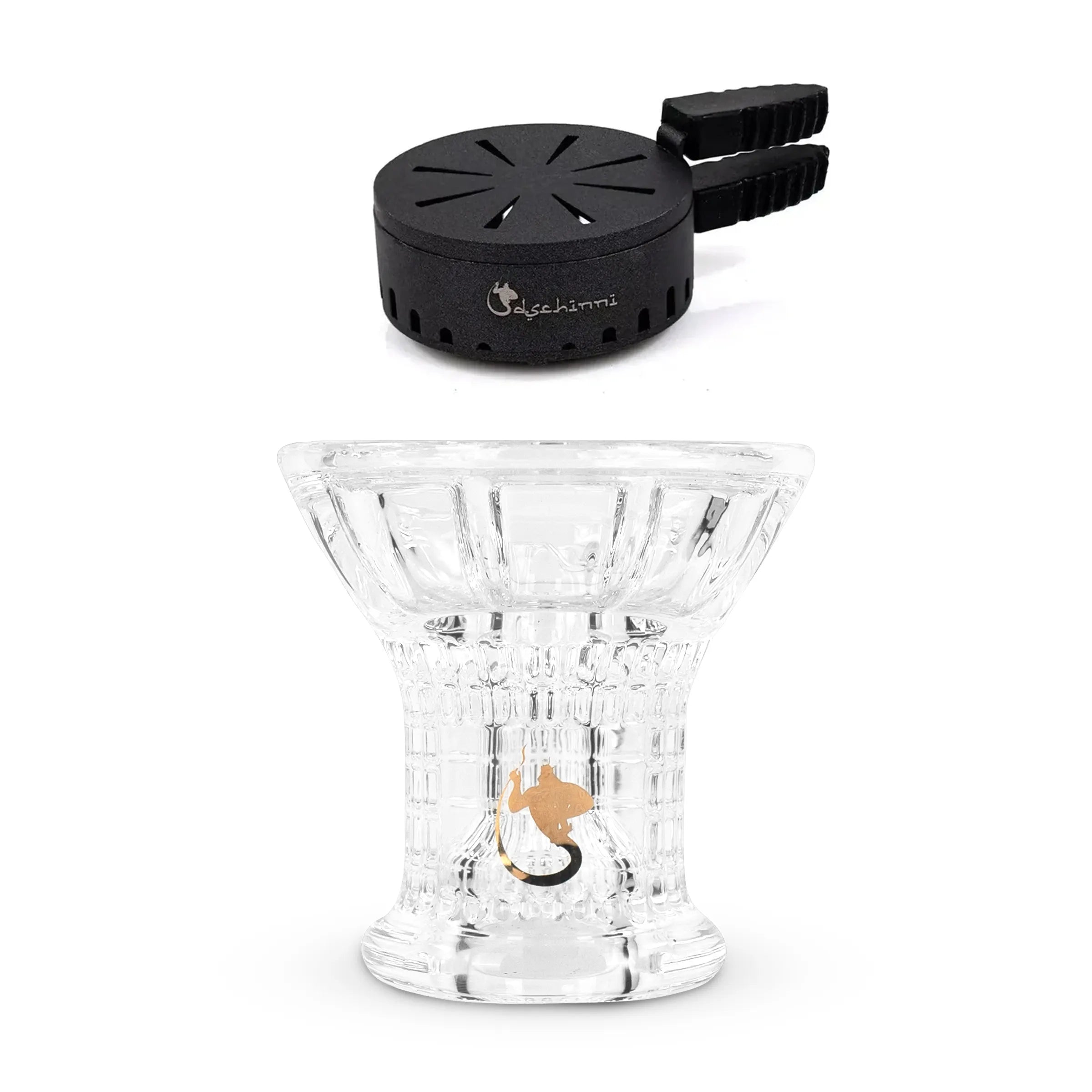 Dschinni Glaskopf Phunnel Apollon Set mit Mod und Crown HMD (zertifiziertes Laborglas High Borosilikatglas 3.3)