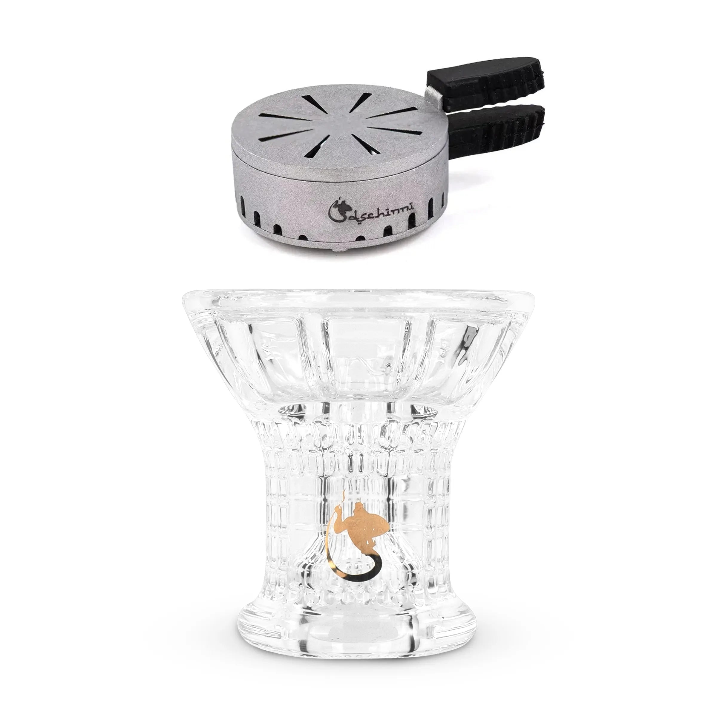 Dschinni Glaskopf Phunnel Apollon Set mit Mod und Crown HMD (zertifiziertes Laborglas High Borosilikatglas 3.3)