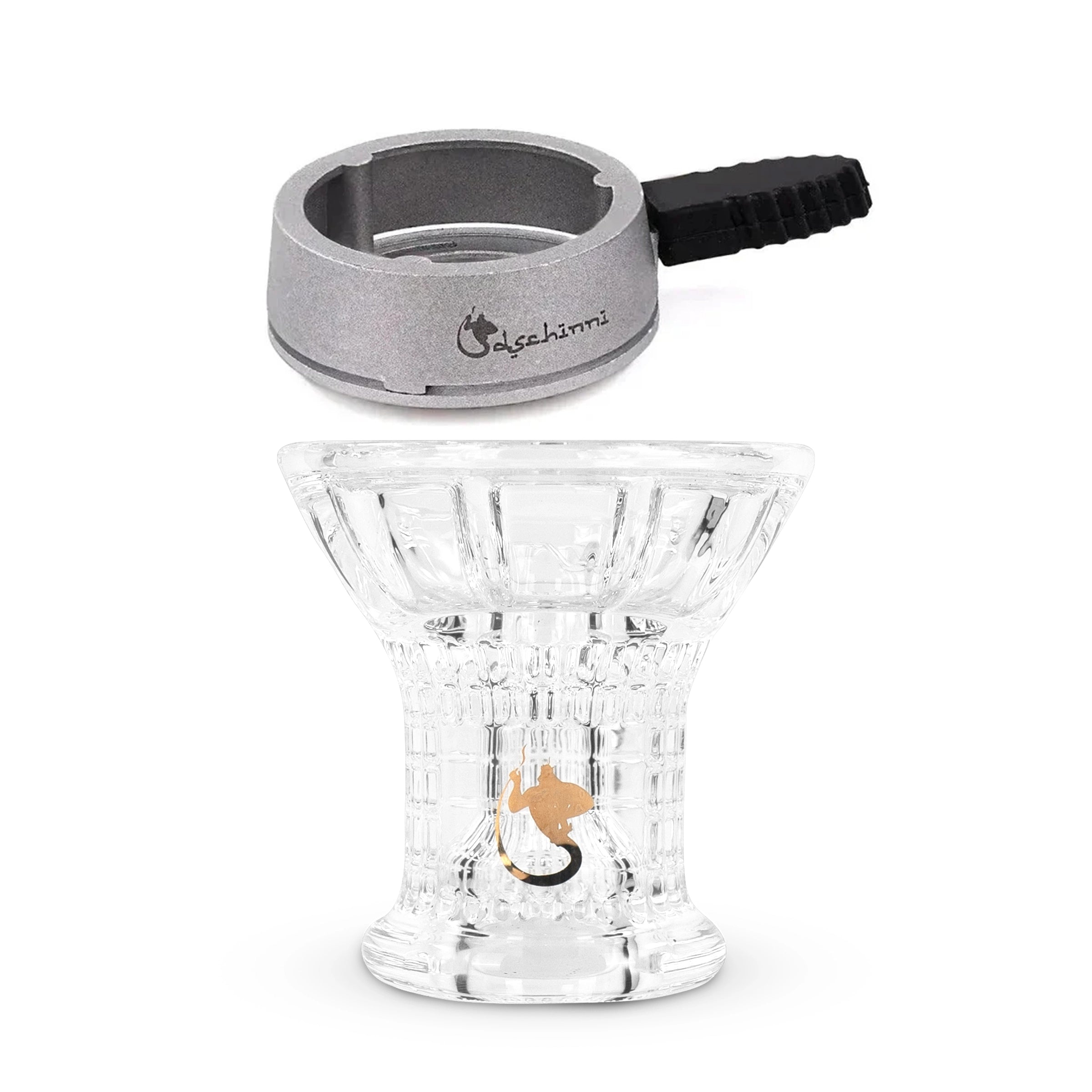 Dschinni Glaskopf Phunnel Apollon Set mit Mod und Screen HMD (zertifiziertes Laborglas High Borosilikatglas 3.3)
