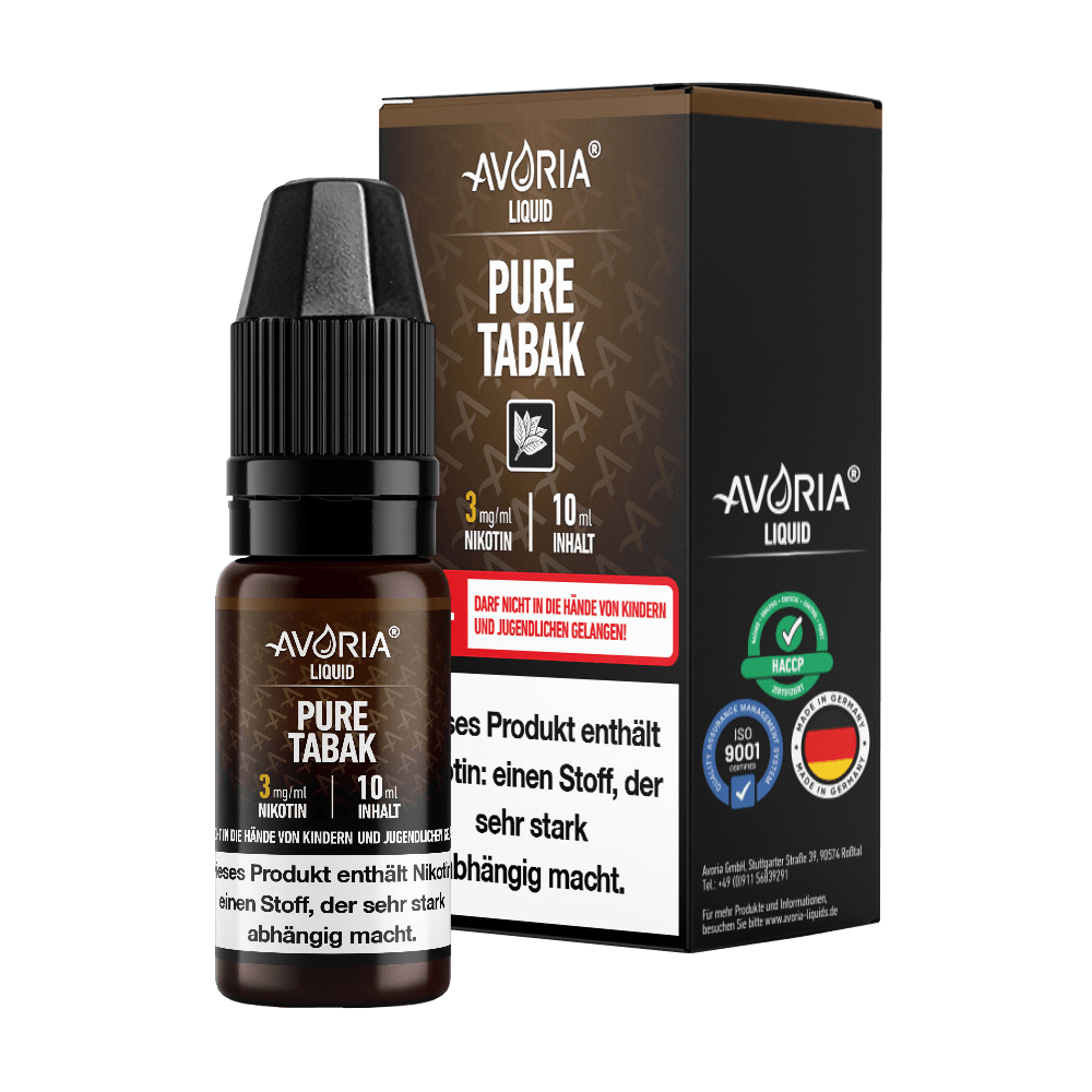 Avoria - Apfel E-Zigaretten Liquid - Pure Tabak - Dschinni GmbH