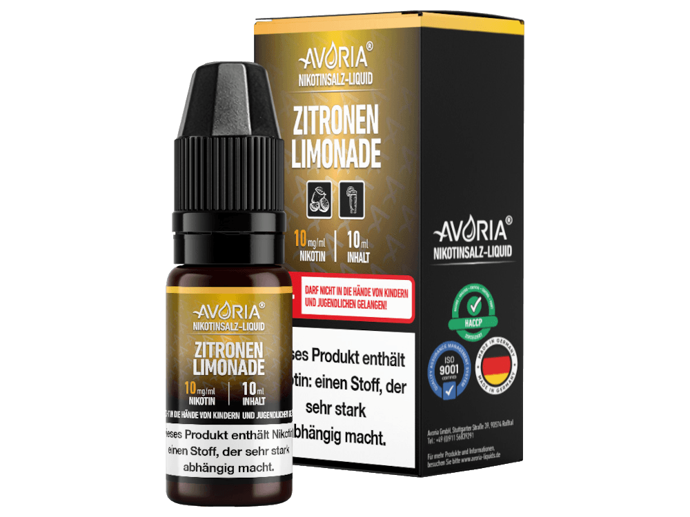 Avoria - Nikotinsalz Liquid - Zitronen-Limonade - Dschinni GmbH